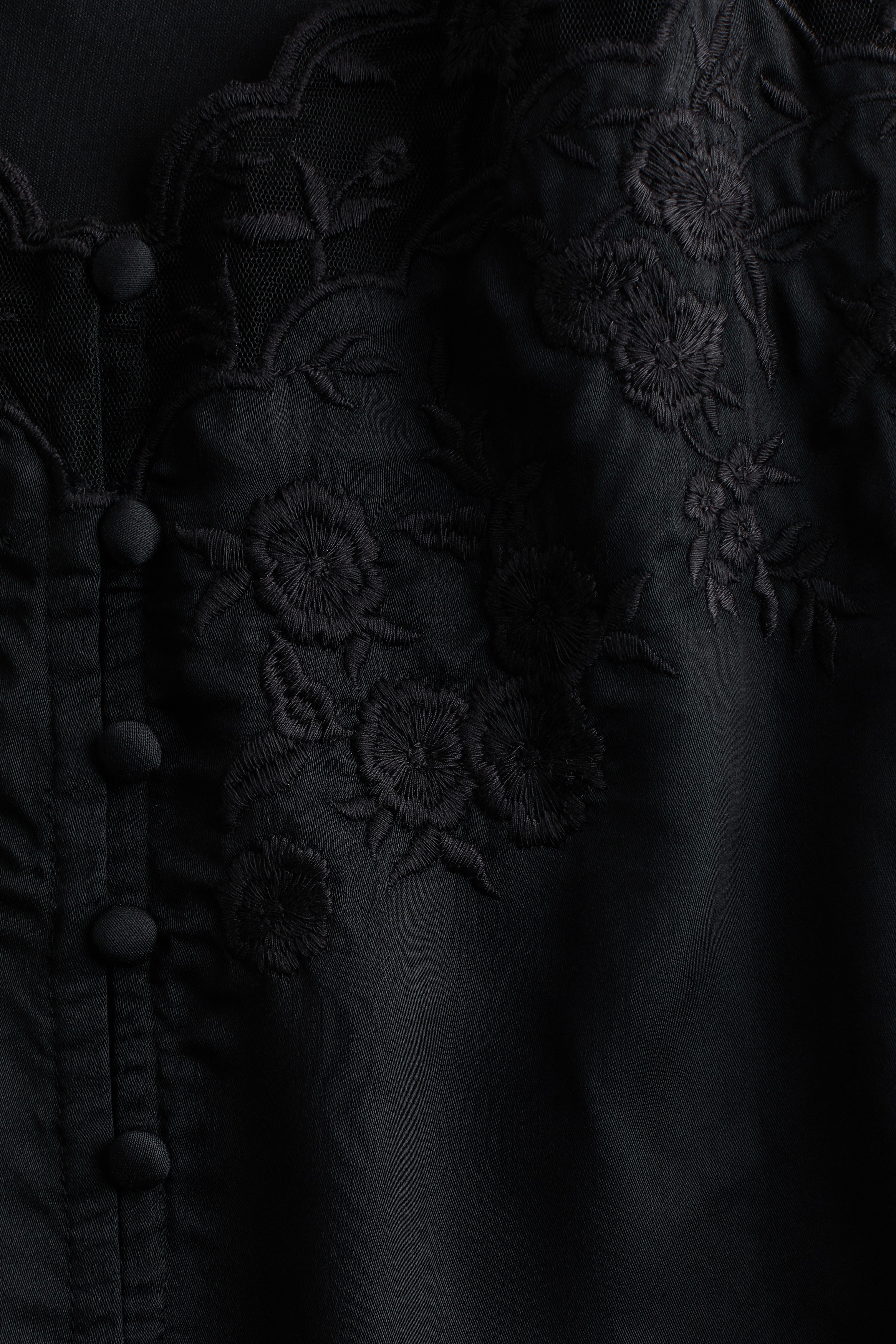 Embroidered-detail viscose top