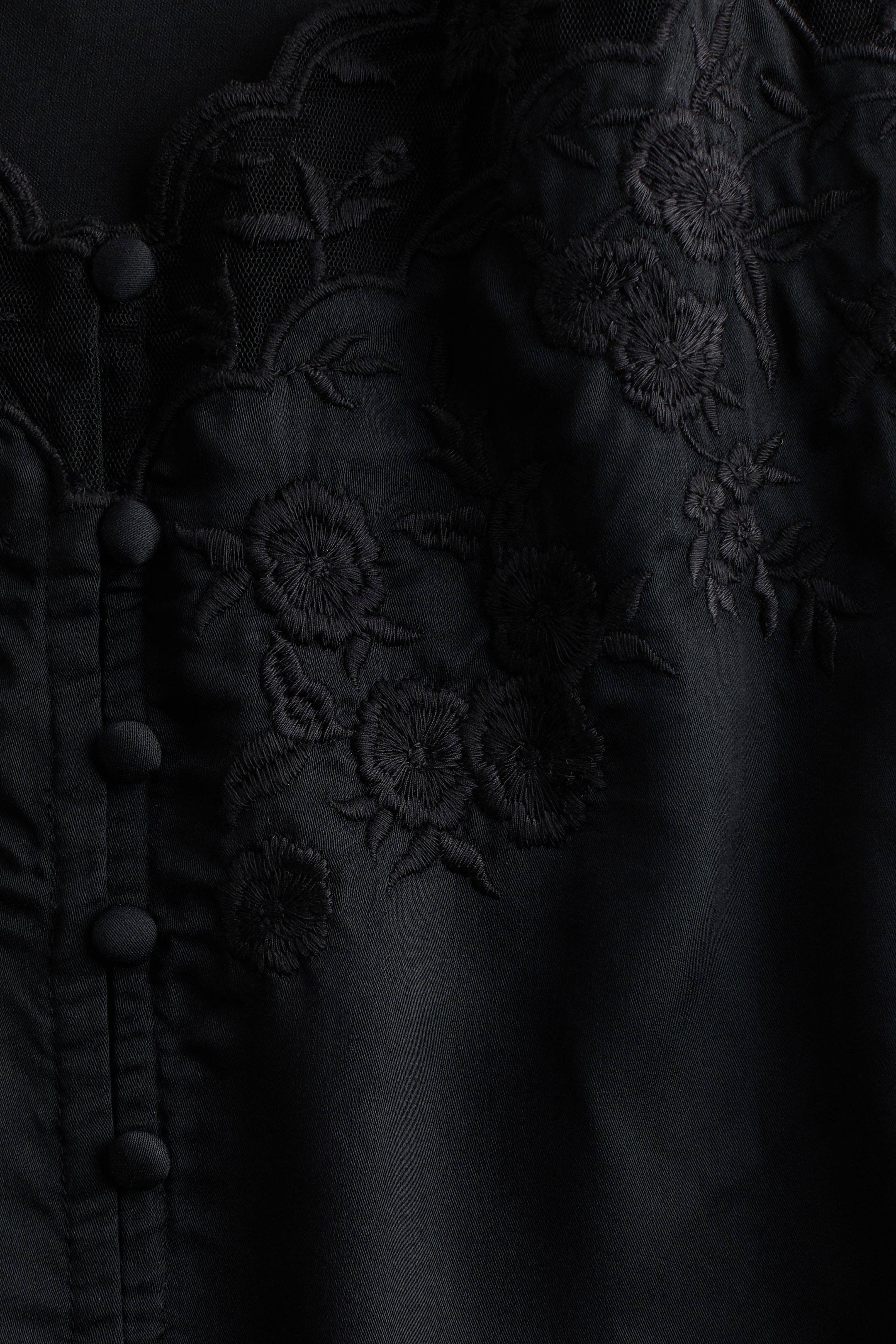 Vezi imaginea mai mare: Embroidered-detail viscose top - Negru - FEMEI | H&M RO 2