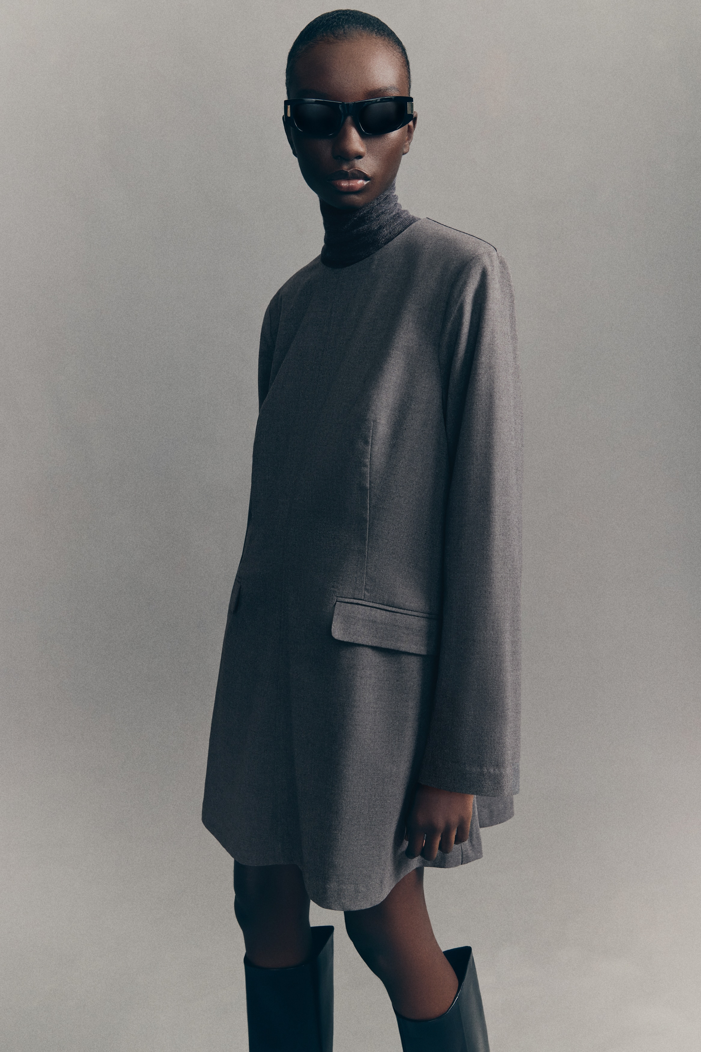 H & M - Shoulder-pad dress - グレー