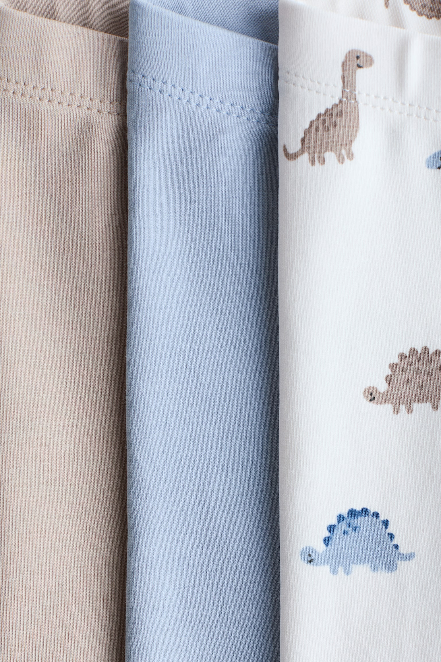 3-pack cotton jersey leggings - Light blue/Dinosaurs/Light purple/Floral/Purple/Cherries/Beige/Grey/Koalas/Red/Hearts/Light pink/Floral - 2