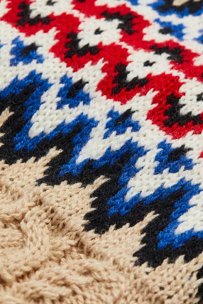 Dog jumper in a jacquard knit - Beige/Patterned - 6