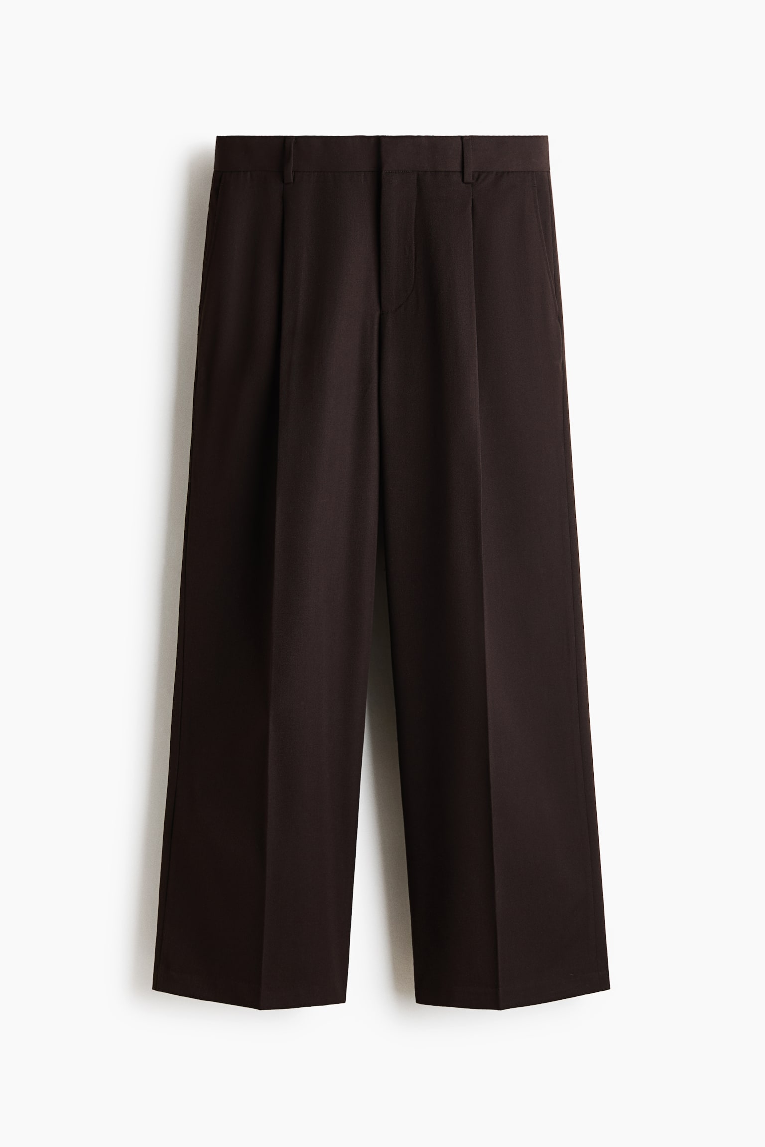 Loose-Fit Wool-Blend Suit Pants - Dark brown