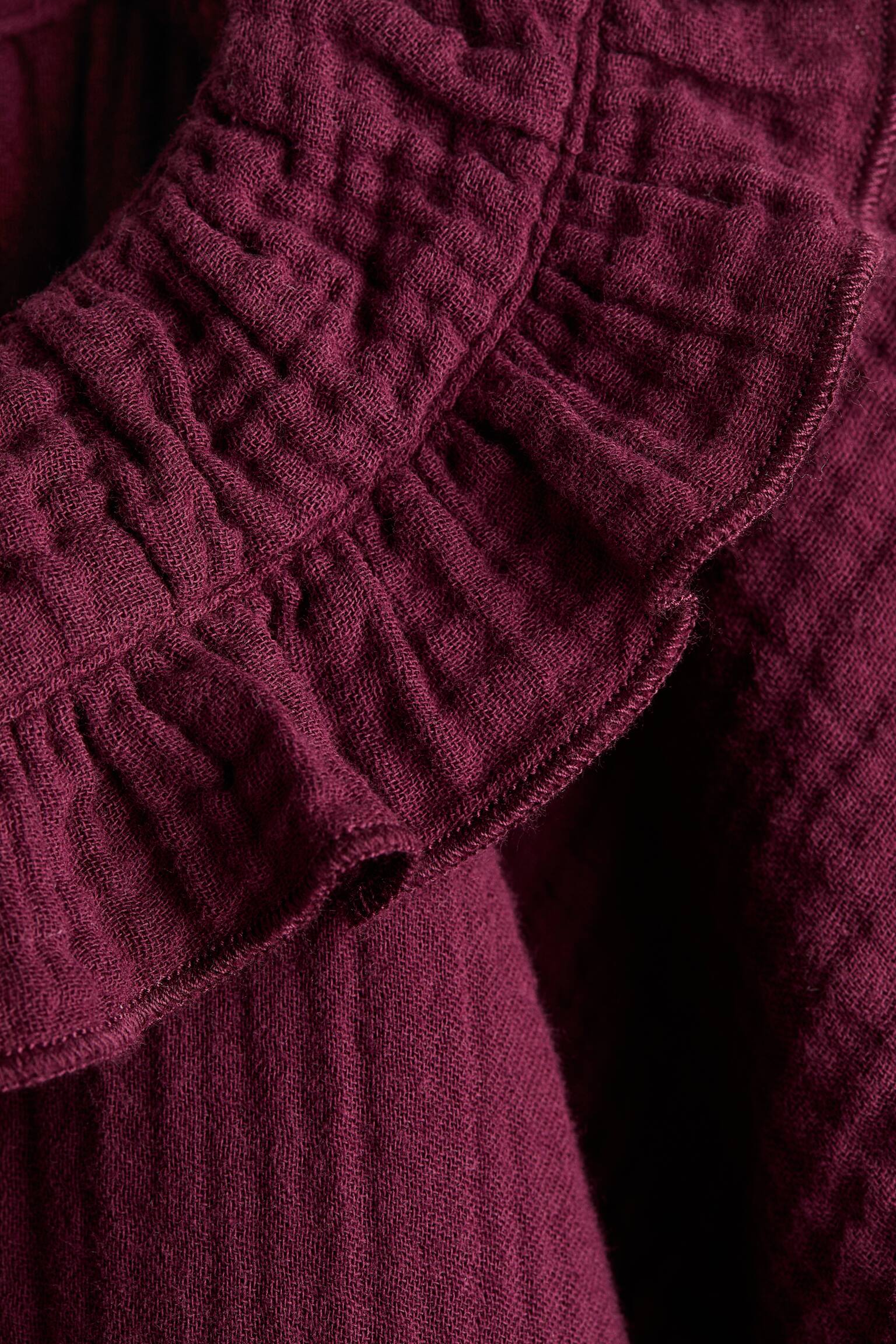 Cotton muslin dress - Plum - 2