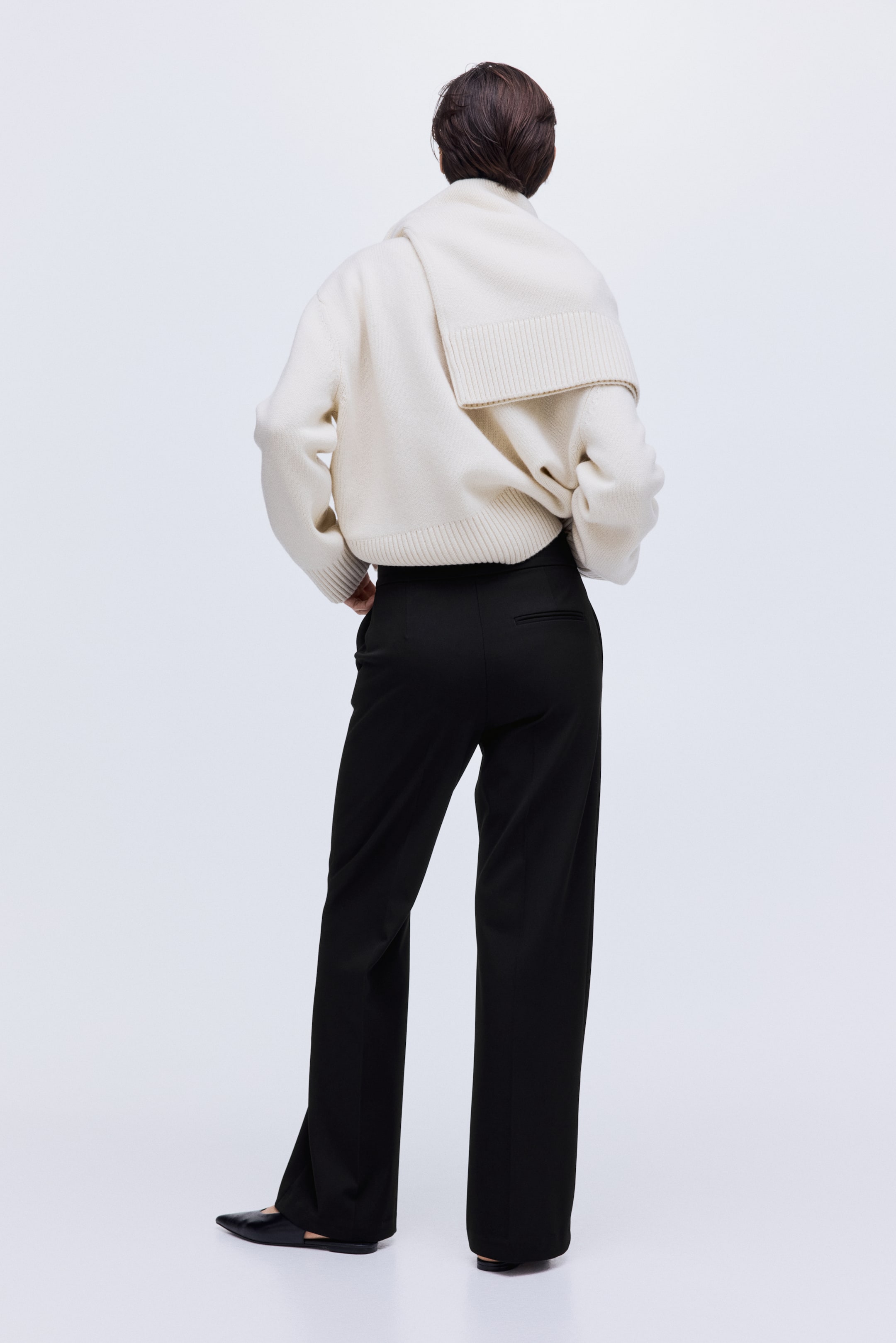 Женские брюки H&M Bootcut Twill Pants — фото 4