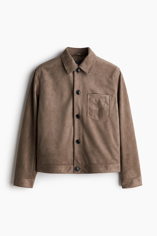Jacke in Slim Fit - Greige - 1