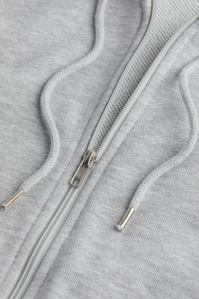 Regular Fit Zip-through hoodie - Light grey marl/Black/Beige/Green - 7