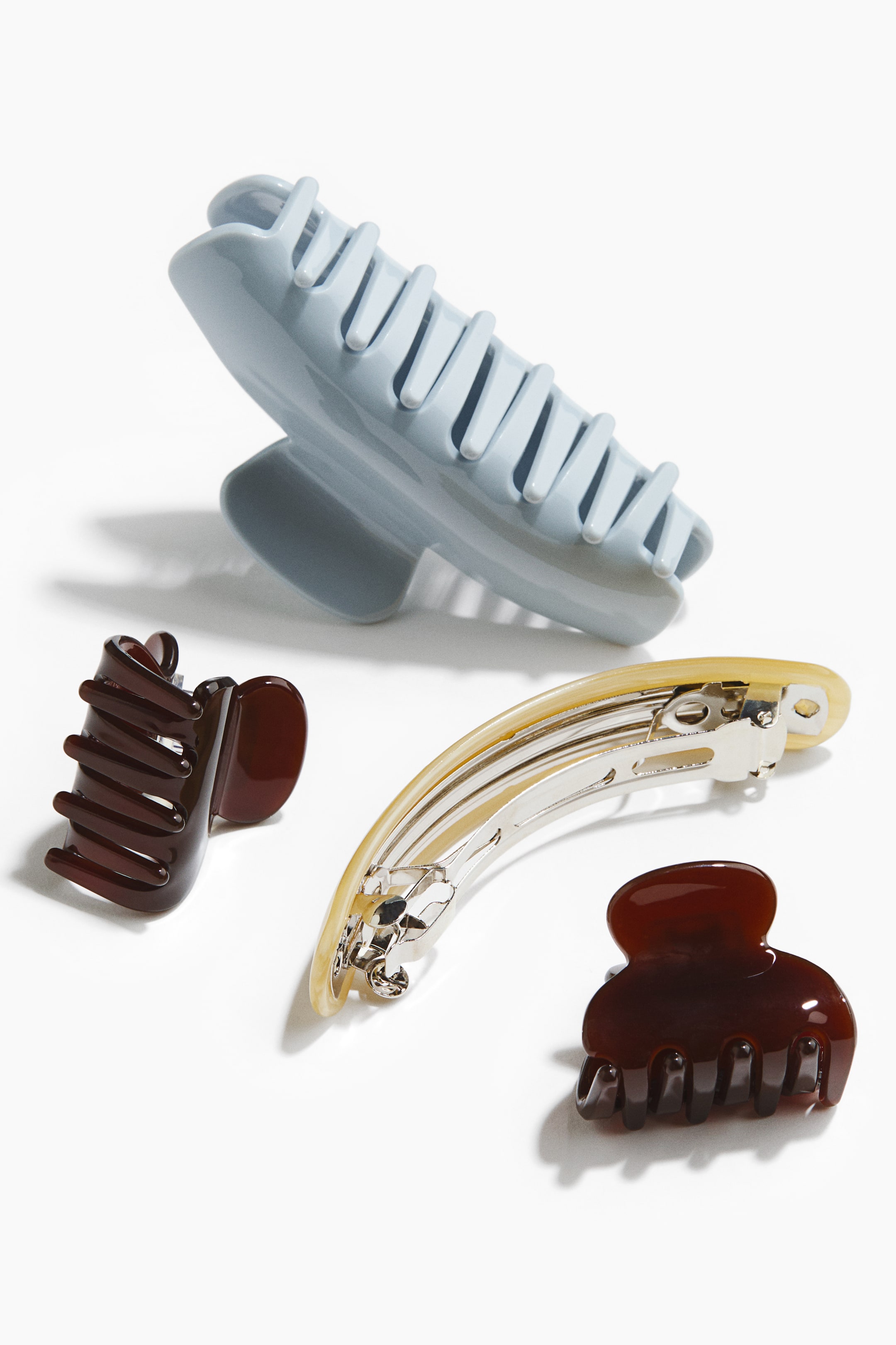 4-pack hair claws - Light blue/Beige - Ladies | H&M IN