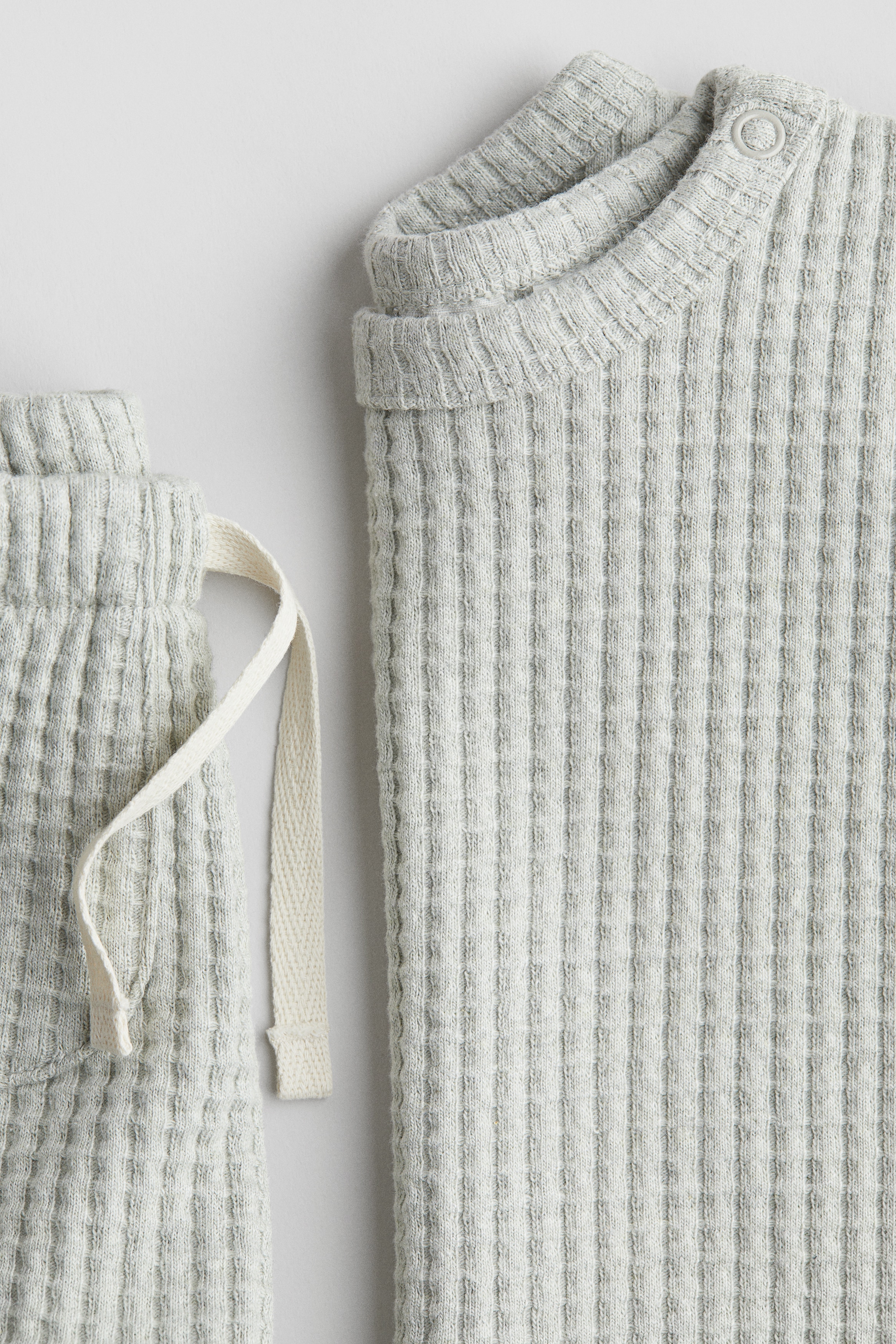 2-piece waffled cotton set-image