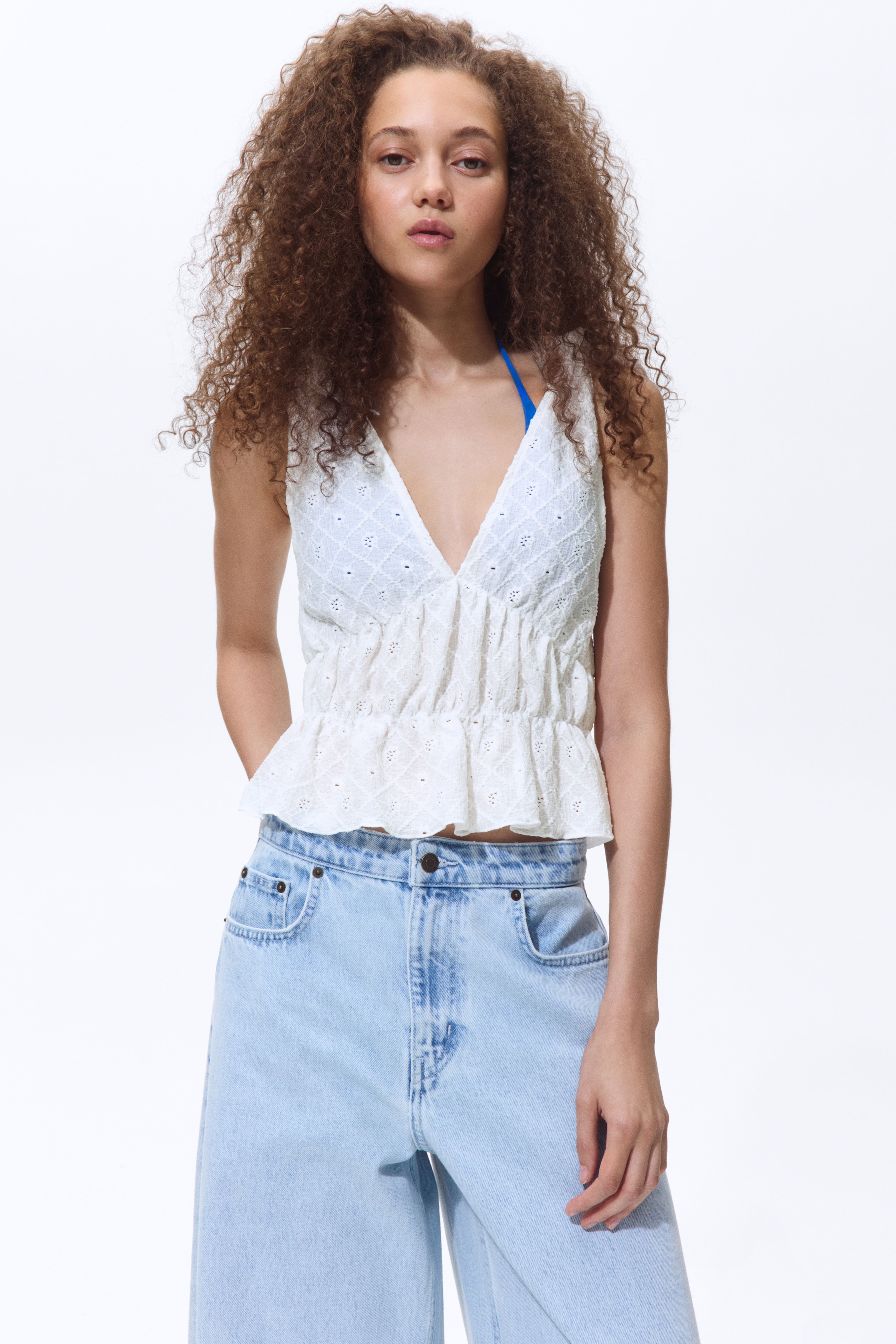 Pointelle Jersey Top