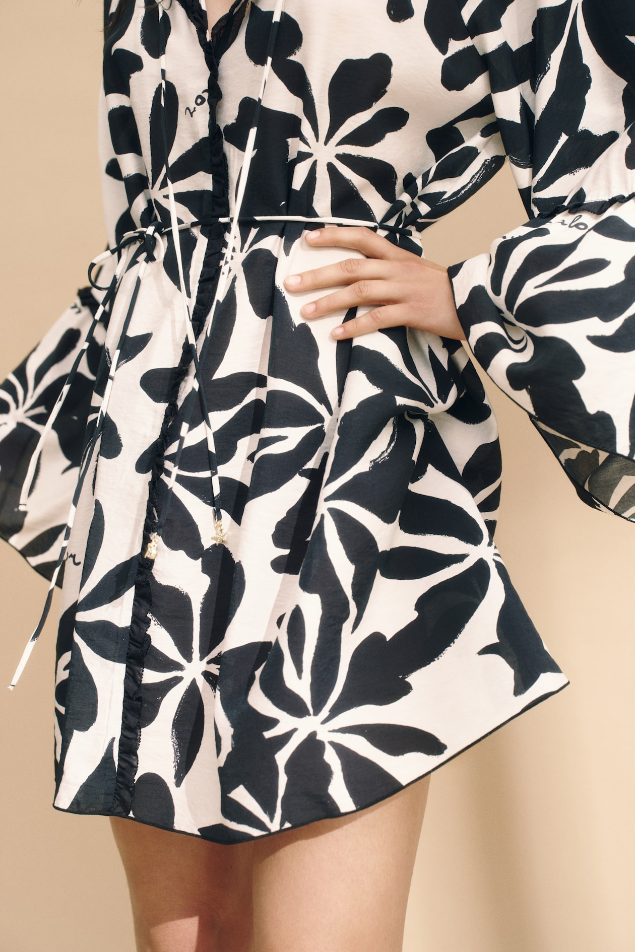 Trumpet-Sleeved Tunic Dress - image 3