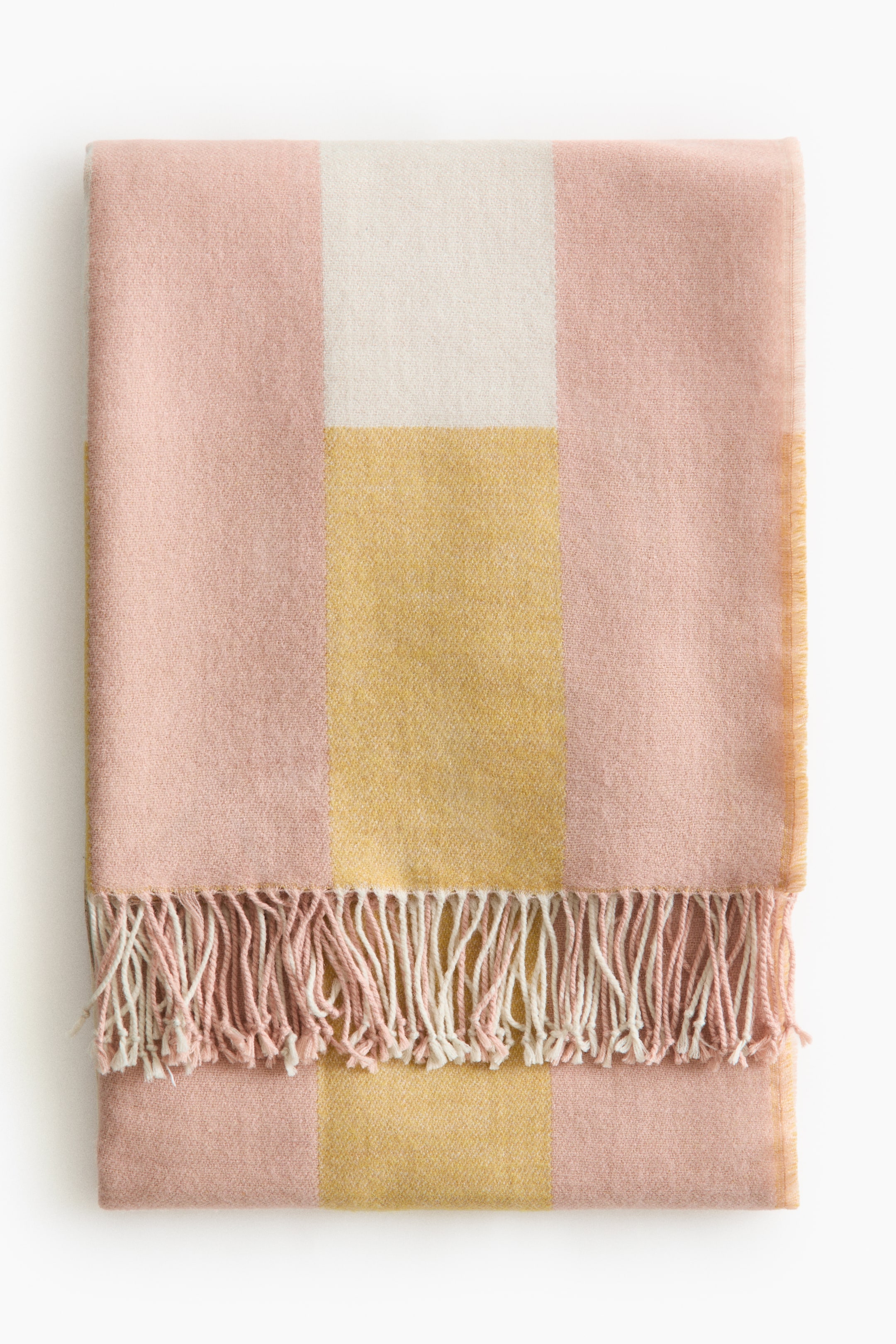 View larger image: Jacquard-weave blanket - Light pink/Checked - Home All | H&M IE 1