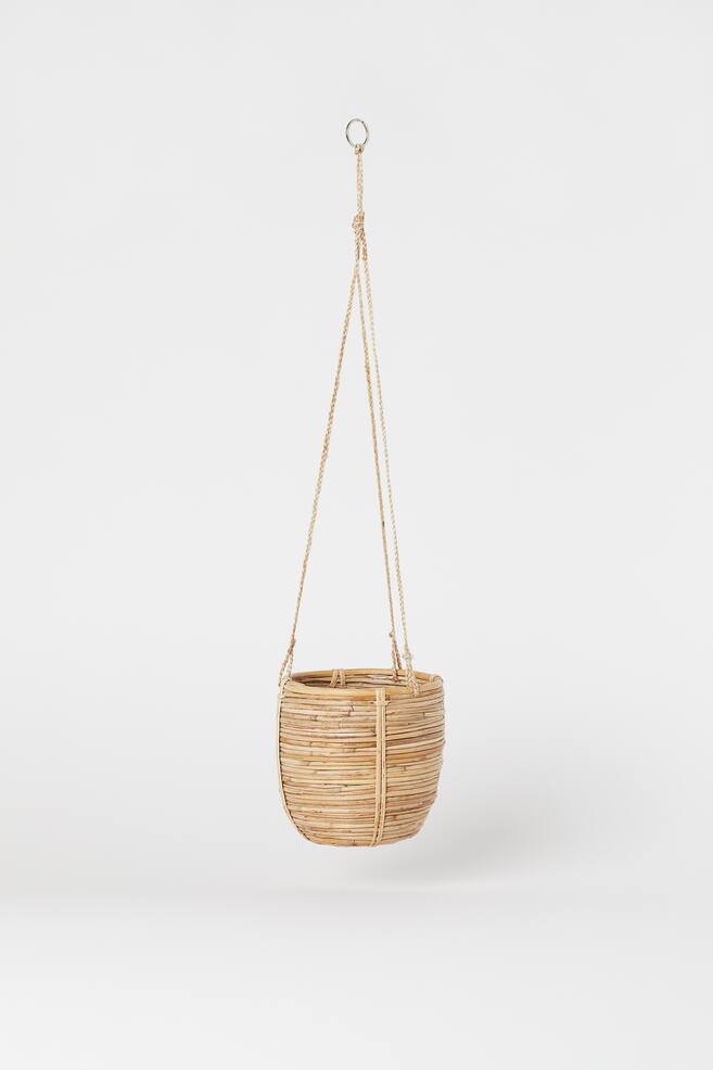 Rattan hanging basket