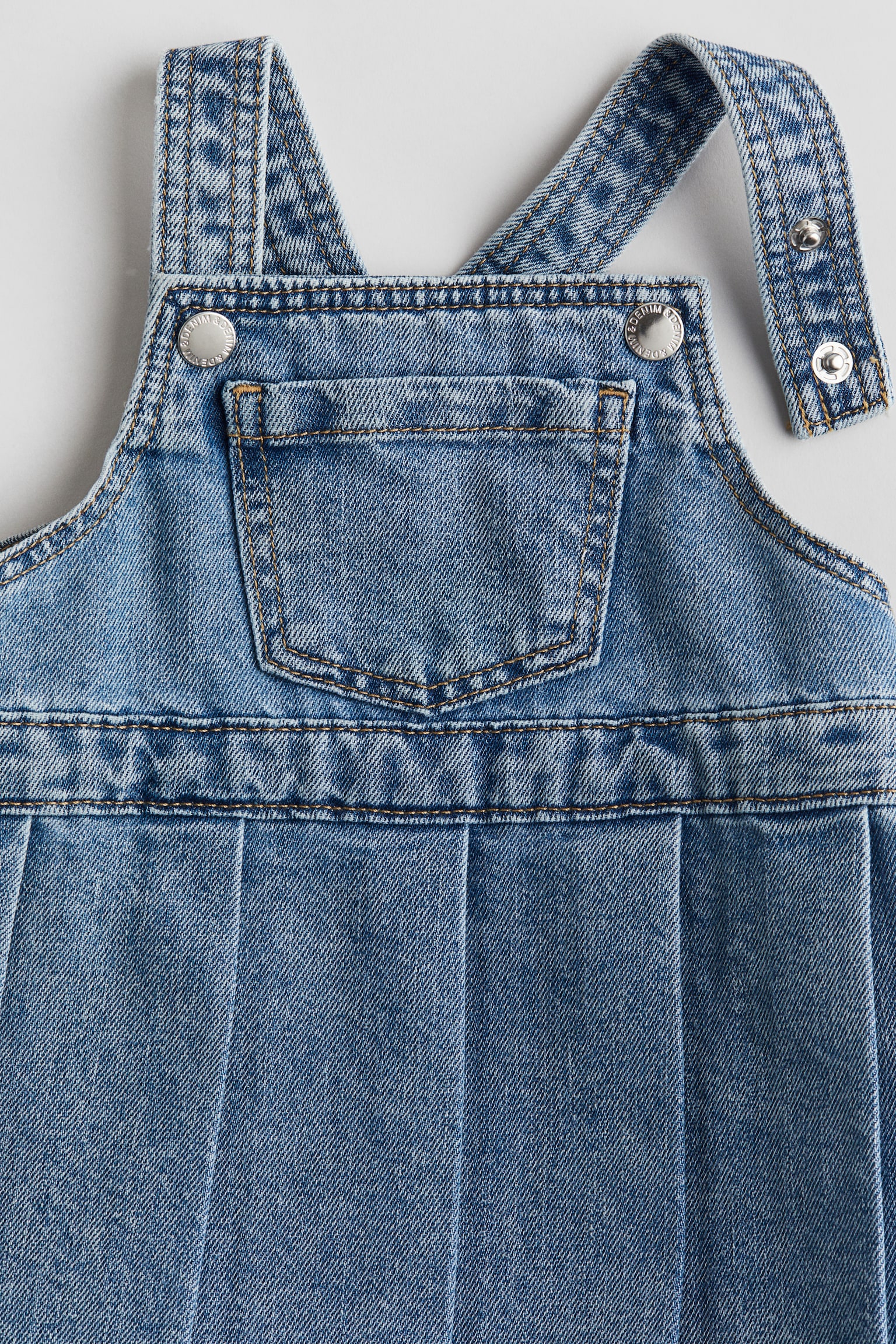 Denim dungaree dress - Denim blue - 2