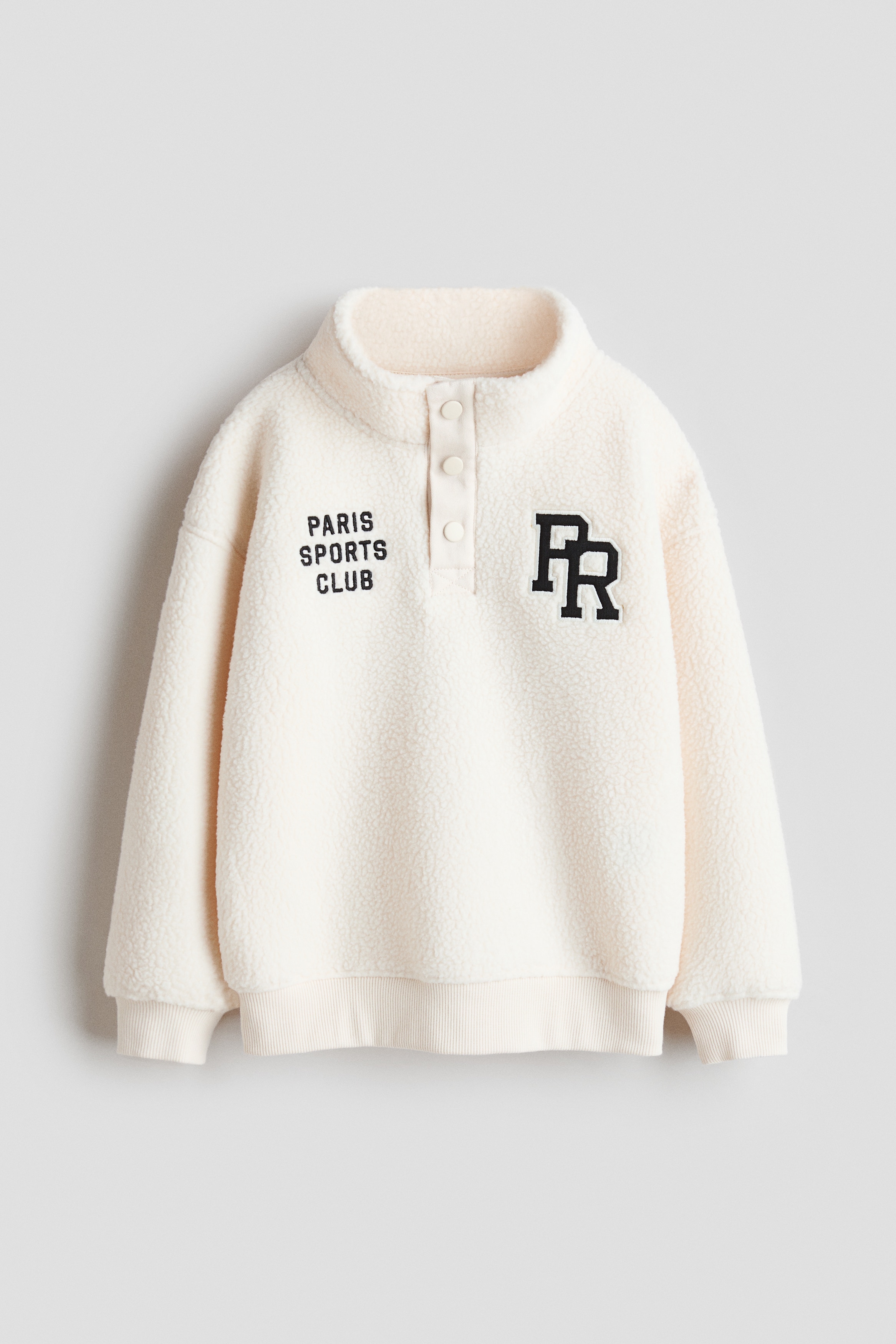 Teddy mikina - Krémová/Paris/Tmavomodrá/CA