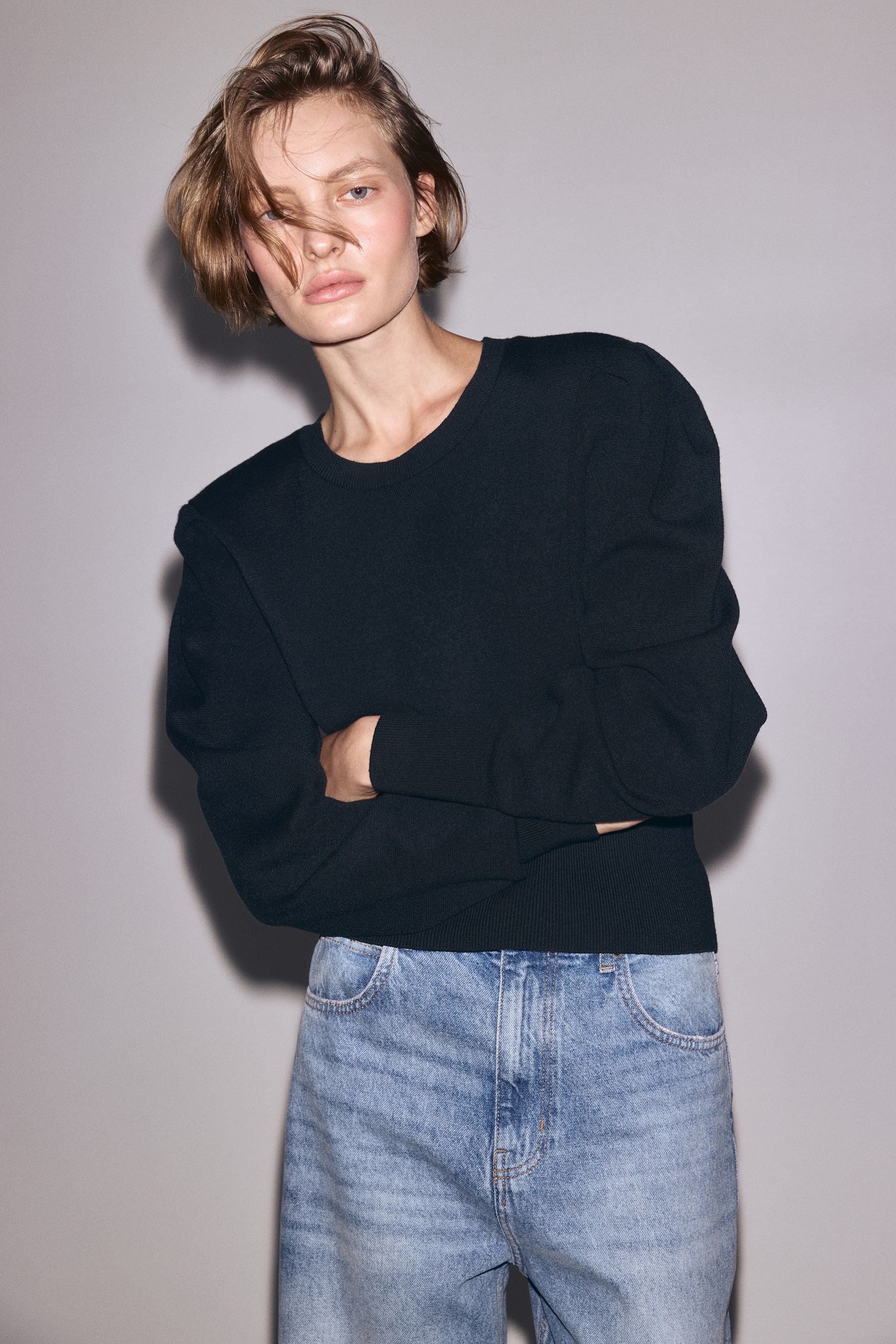 Vis større bilde: Topp med skulderputer - Mørk grønn - DAME | H&M NO 1