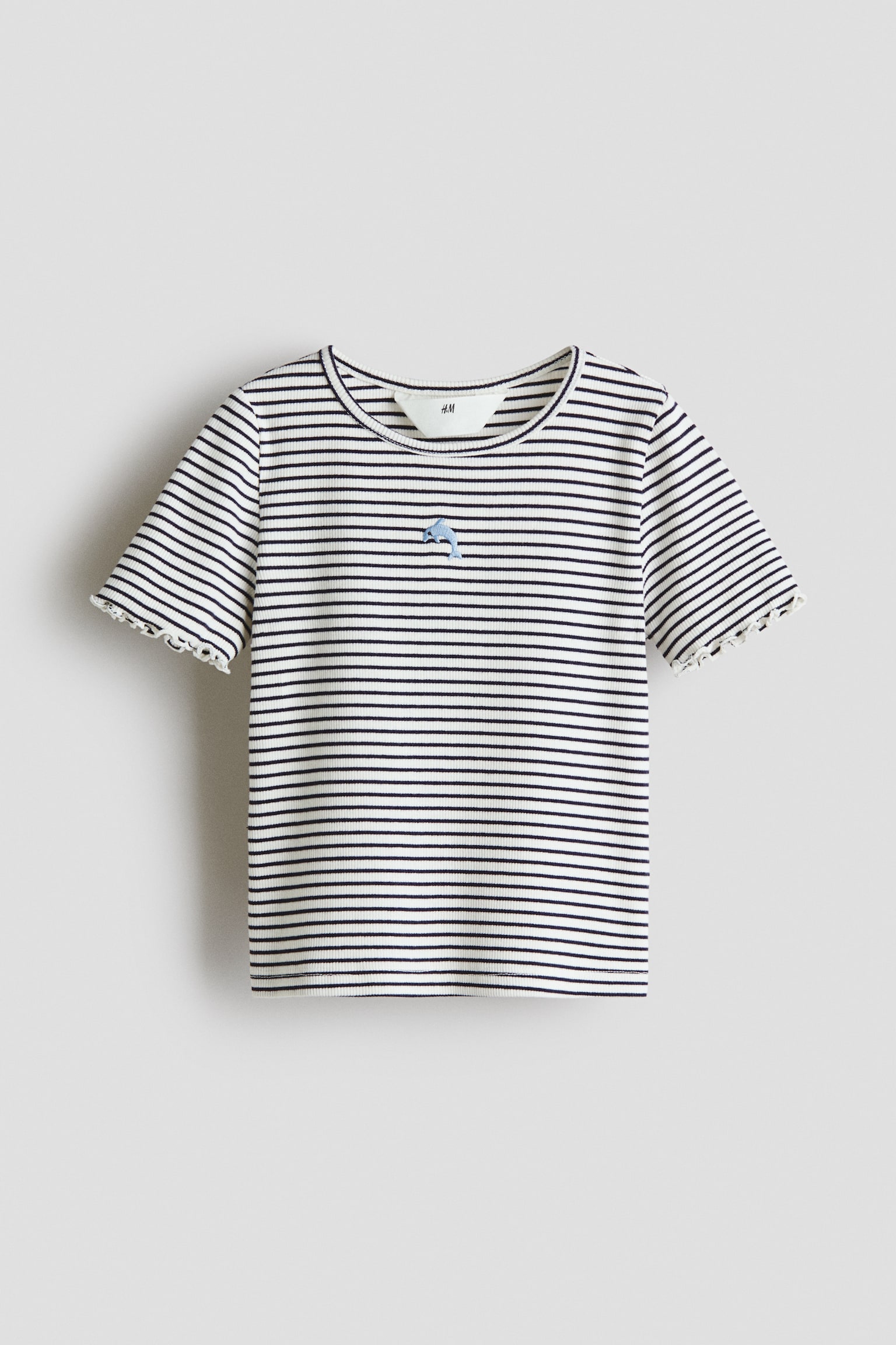 Haut côtelé - Blanc/rayures marine/Blanc/fraise/Beige clair/imprimé léopard/Crème/cœurs