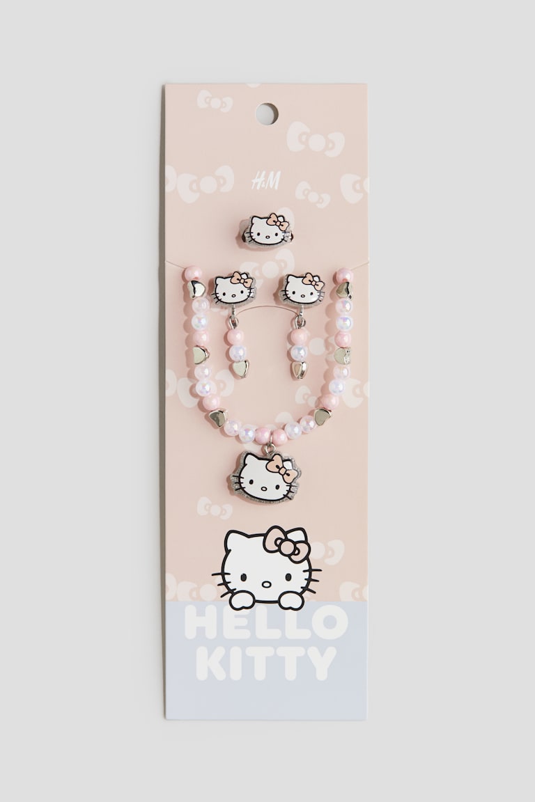 Pink/Hello Kitty 3-piece Jewelry Set for kids H&M CA