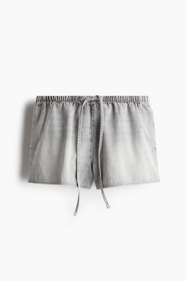 Drawstring Shorts - Light gray - 1