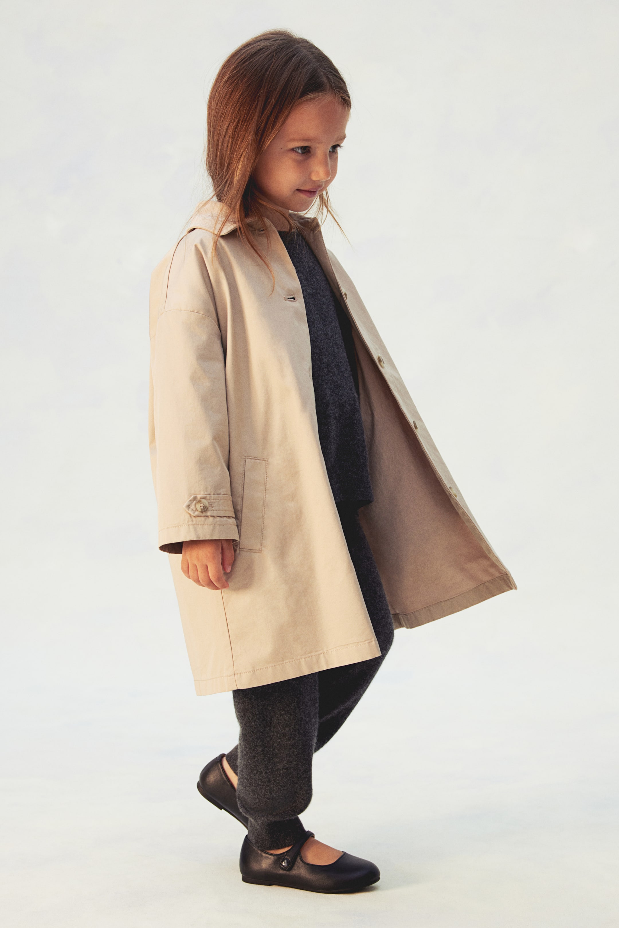 Cotton trench coat - Beige - Kids | H&M GB 3