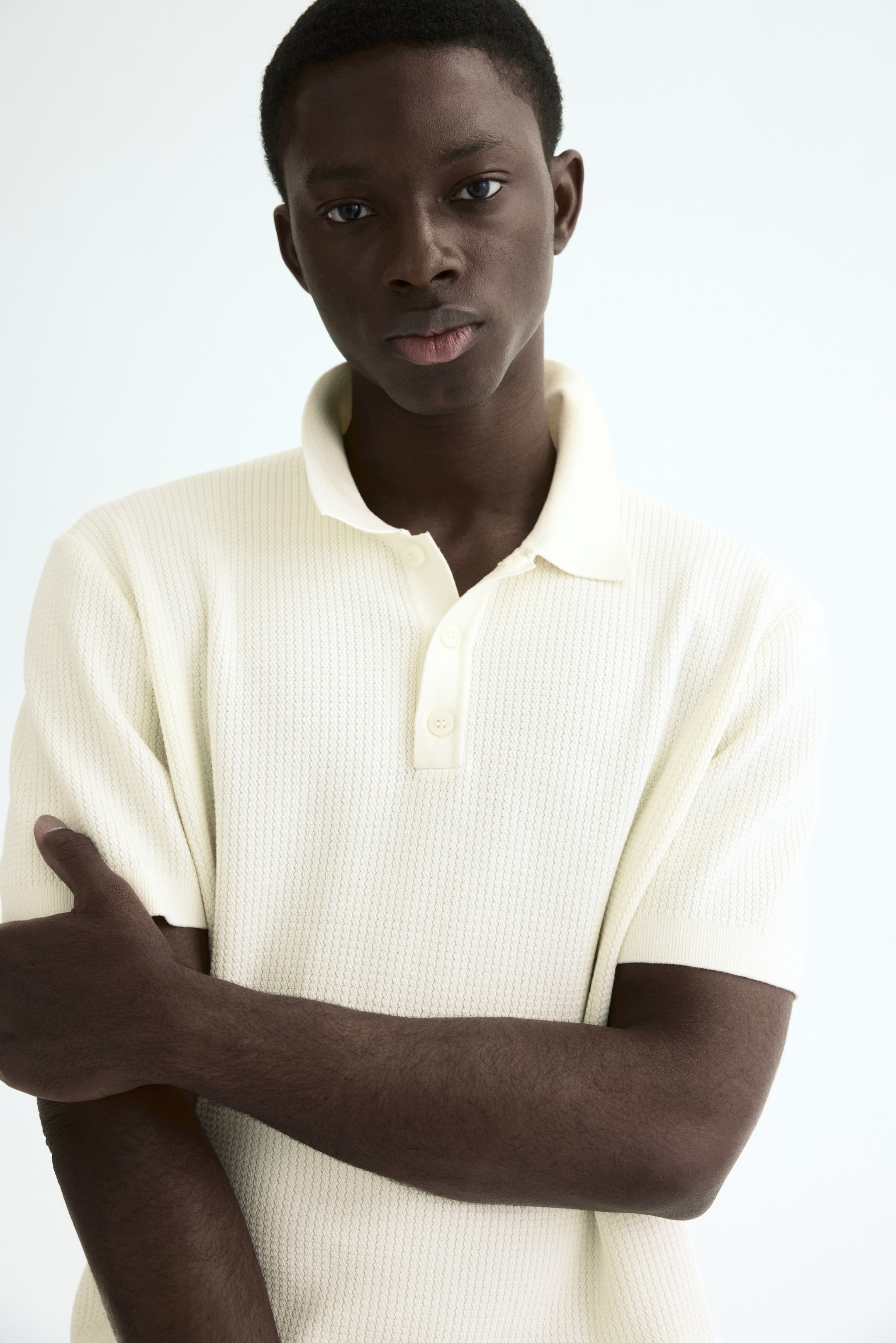 Мужские рубашки H&M Regular-Fit Knit Polo Shirt — фото 4