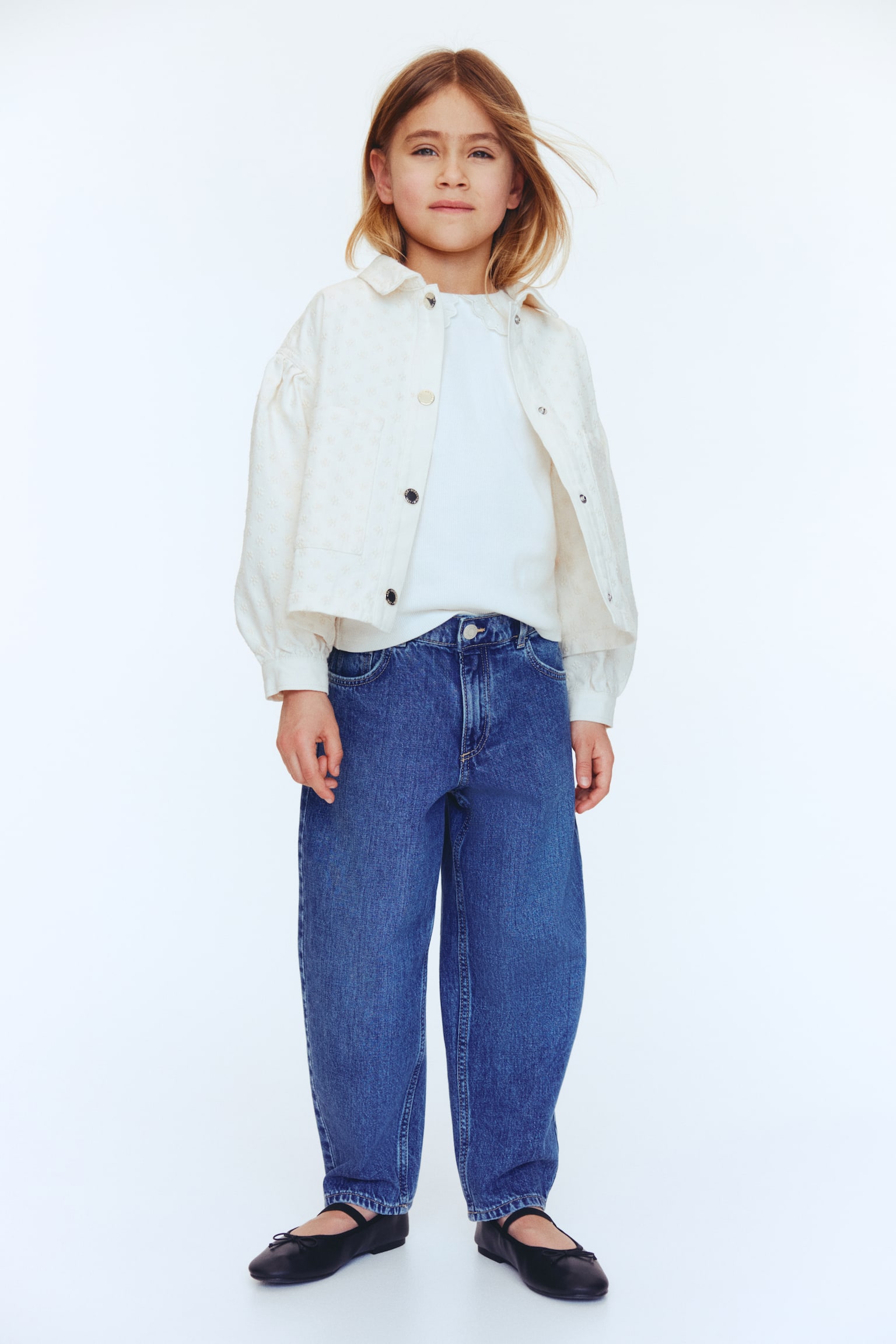 Loose-fit Barrel Jeans - Denimblå/Lys denimblå - 1