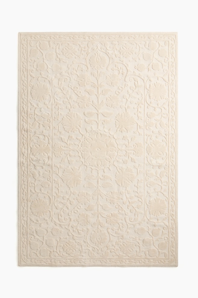 Large Patterned Rug - Beige - 1