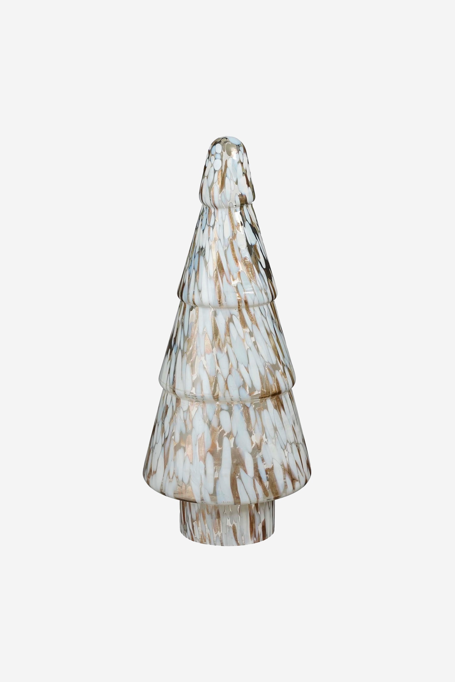 Juletræ Til Dekoration I Glas - Hvid/Grøn - 1