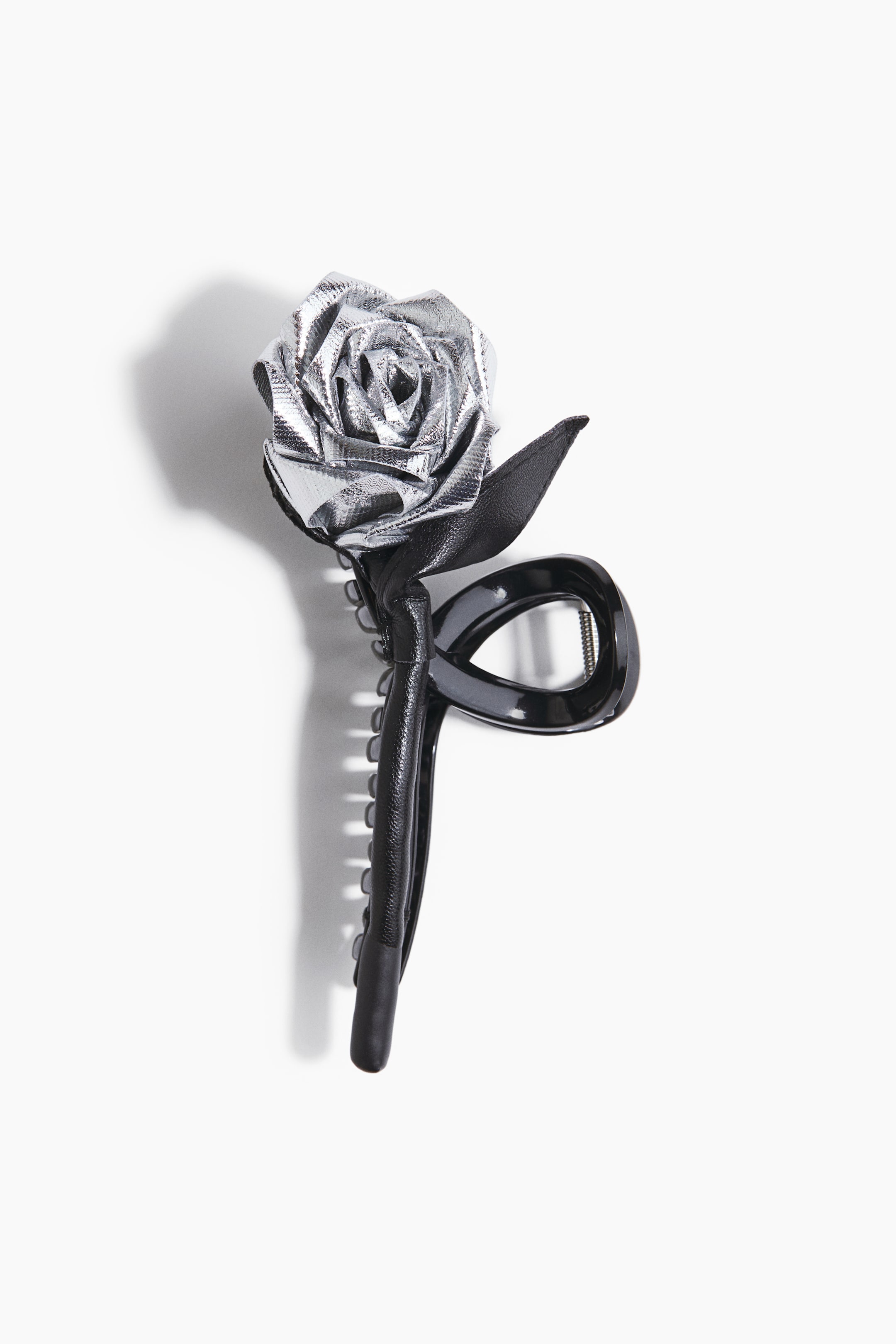 Ampliar la imagen: Pinza para el cabello con flor - Negro/Plateado - Ladies | H&M MX 1