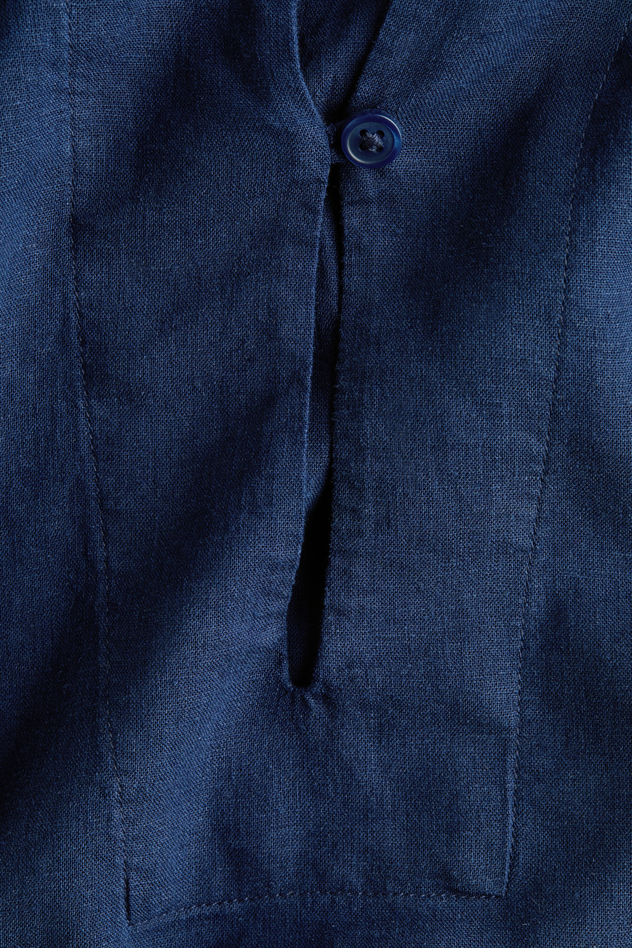 Linen-Blend Pullover Shirt