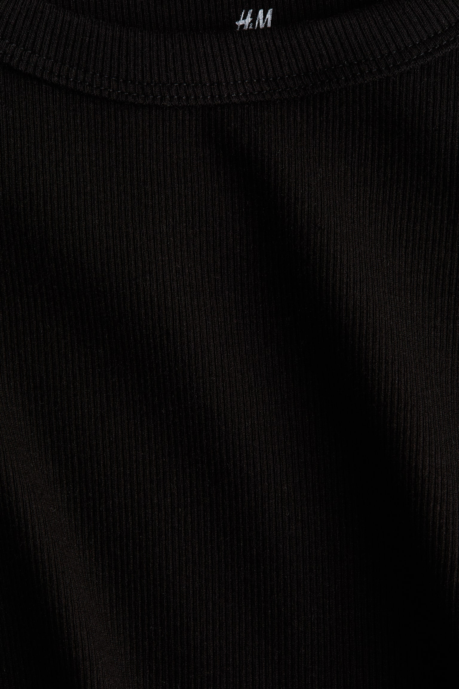 Ribbed cotton jersey top - Black/Light pink/Light blue - 2