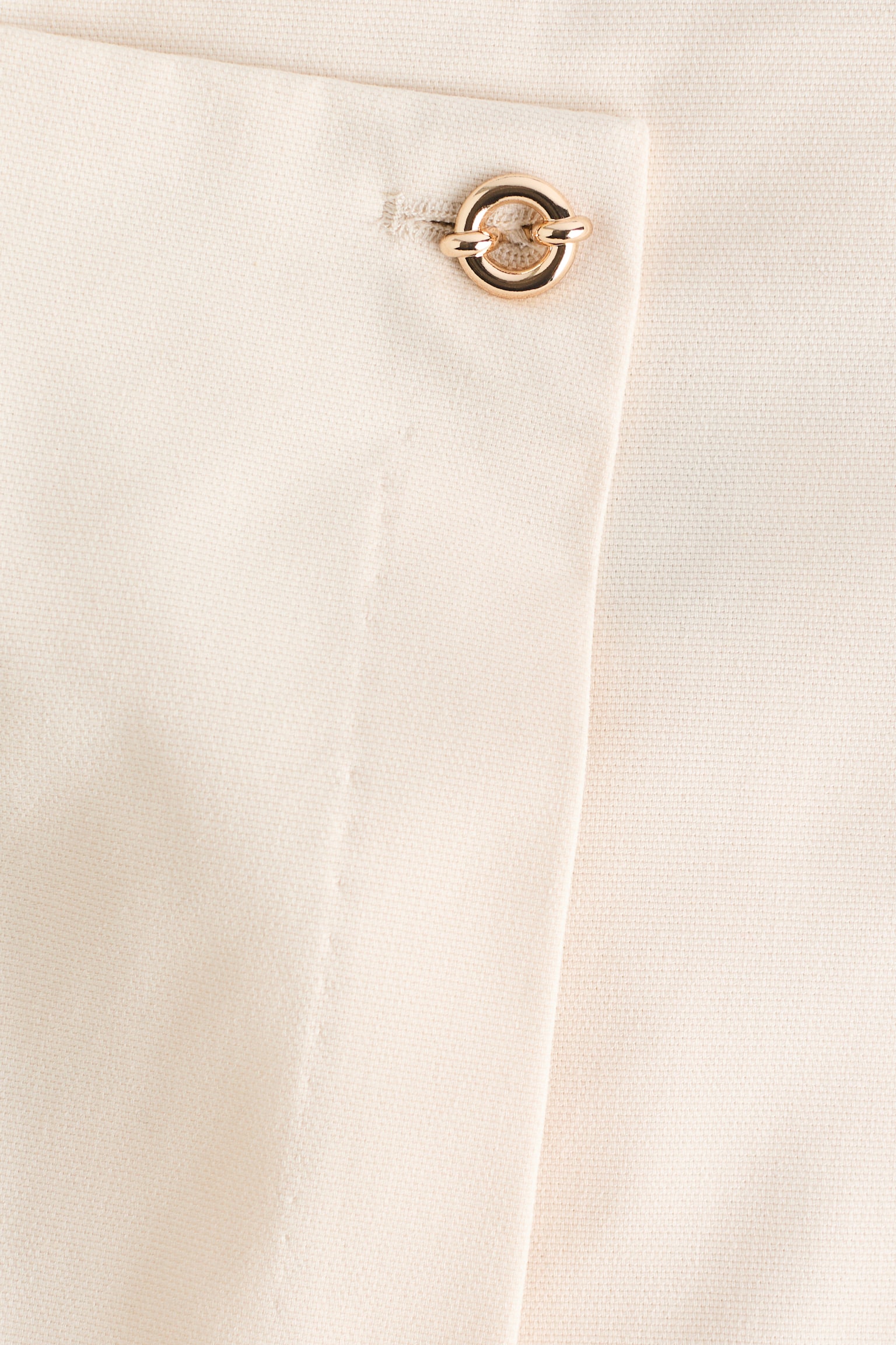 Falda short cruzada - Beige claro/Crema - 4