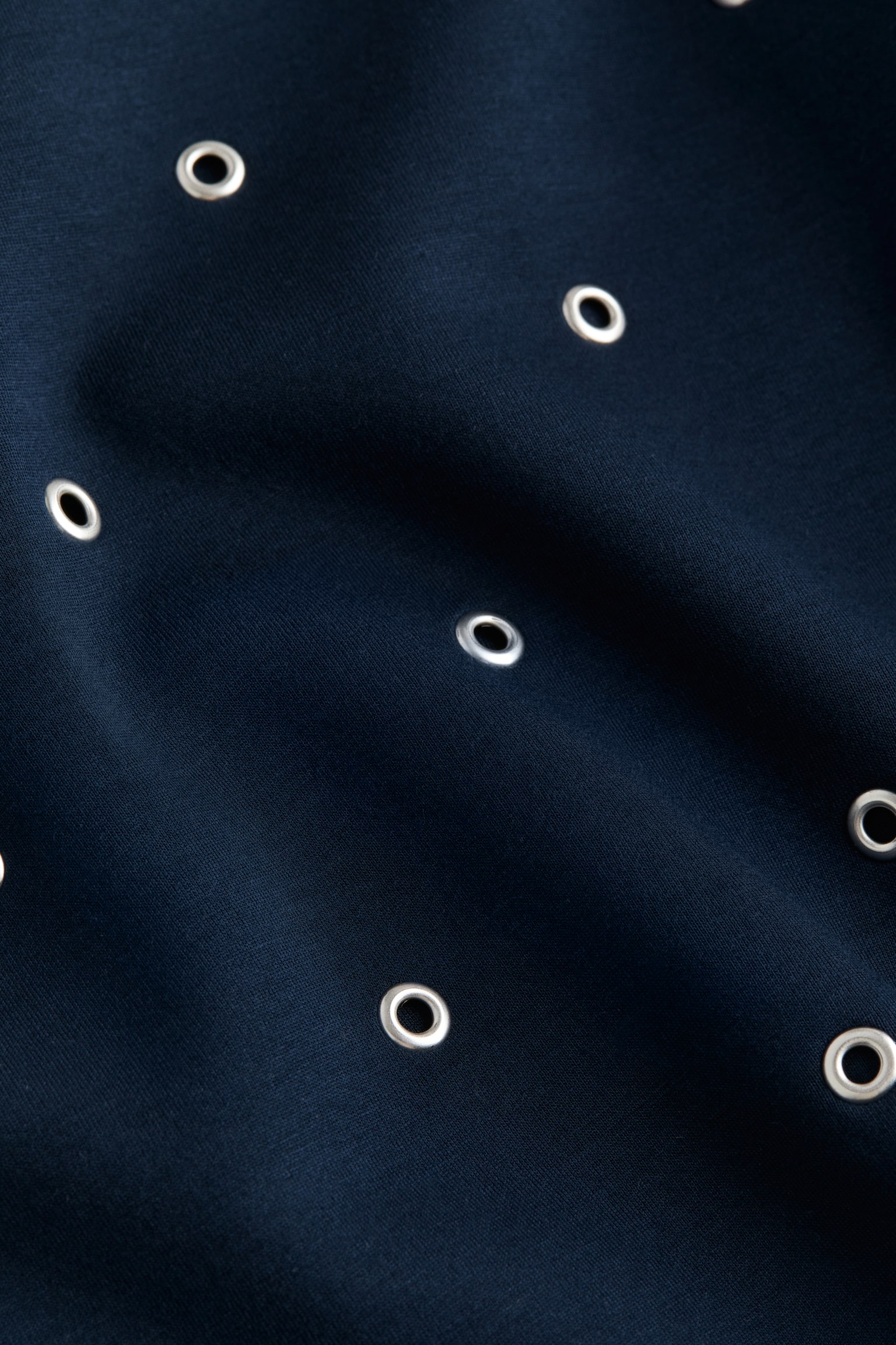 Eyelet-detail sweatshirt - Navy blue - 6