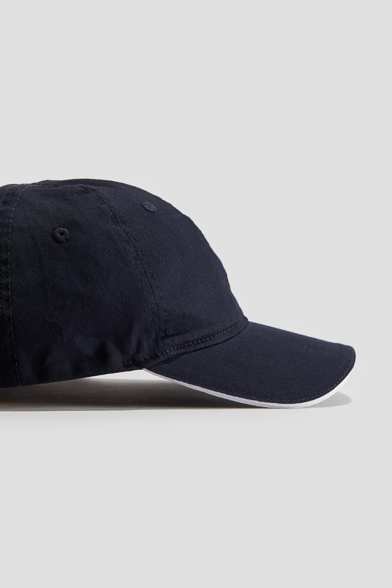 Cotton Twill Cap - Navy blue/White - 2