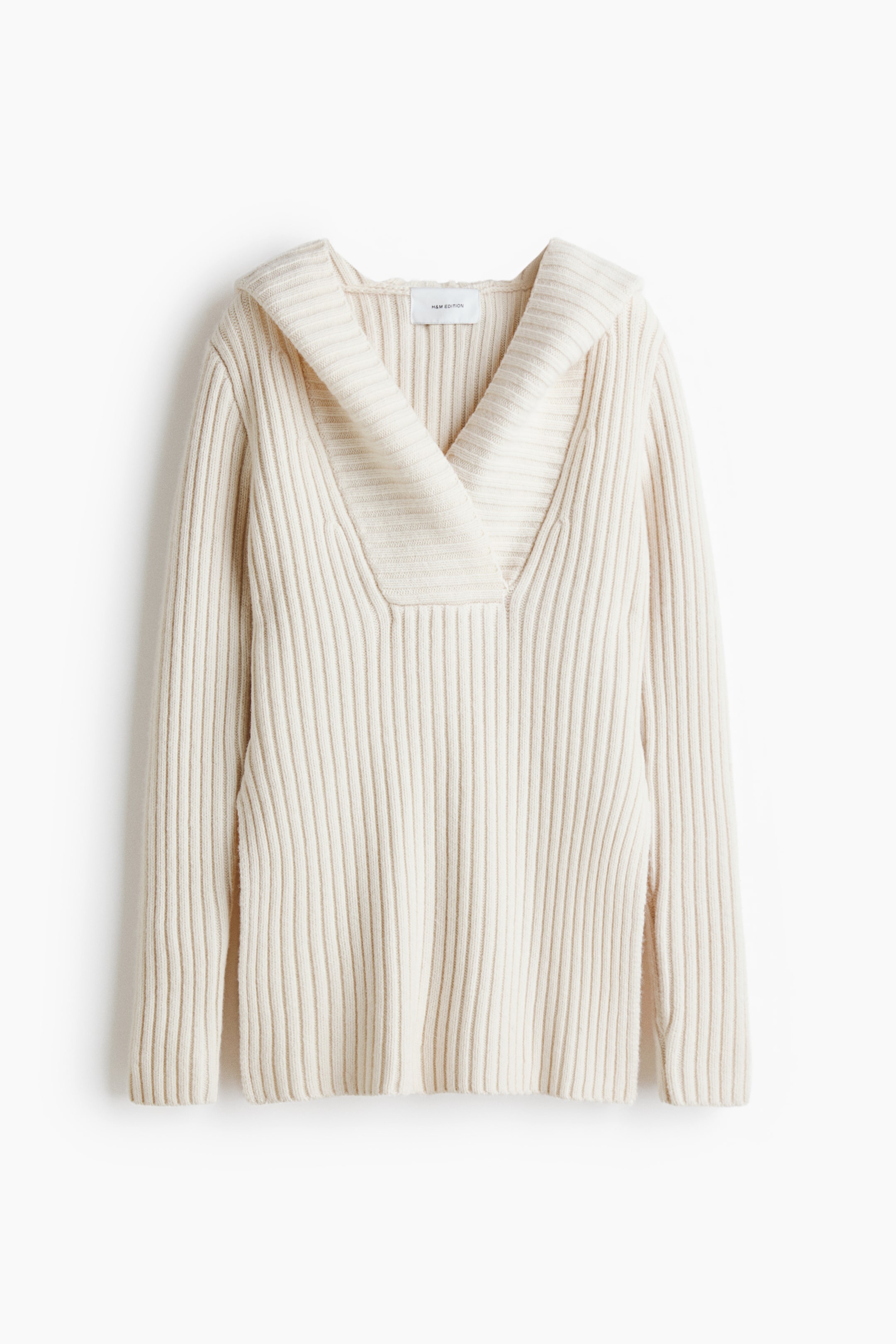 View larger image: Hooded wool jumper - Cream - Ladies | H&M 5