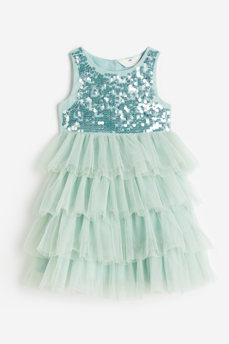 h&m green tulle dress H&M Conscious Collection Tulle Dress in Green UFO No More