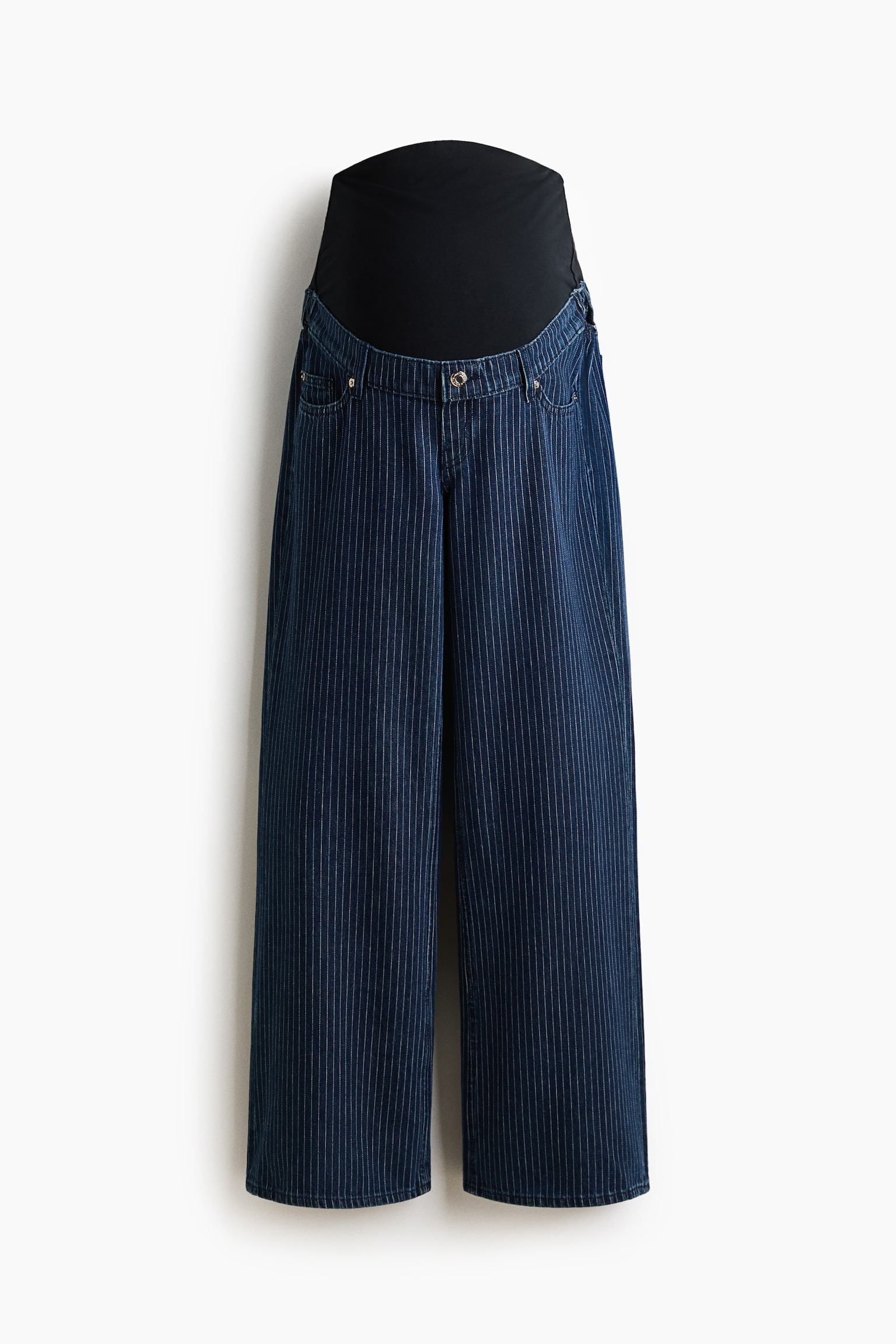 MAMA Wide jeans - כחול ג'ינס כהה/פסי סיכה - 2