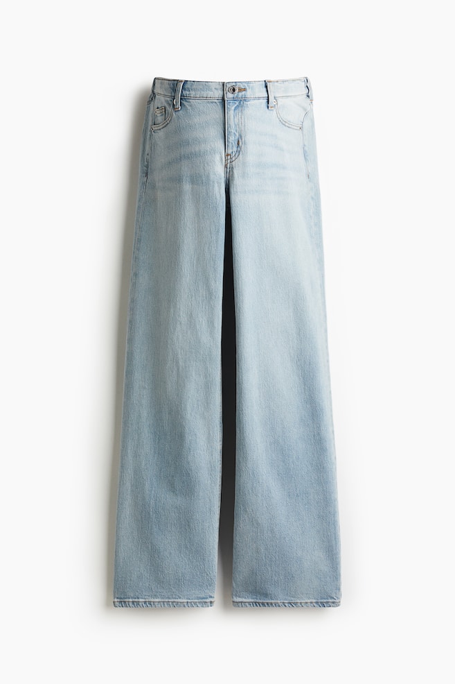 MAMA Jean large Before & After - Bleu denim clair/Bleu denim clair/Gris foncé/Rose poudré - 1