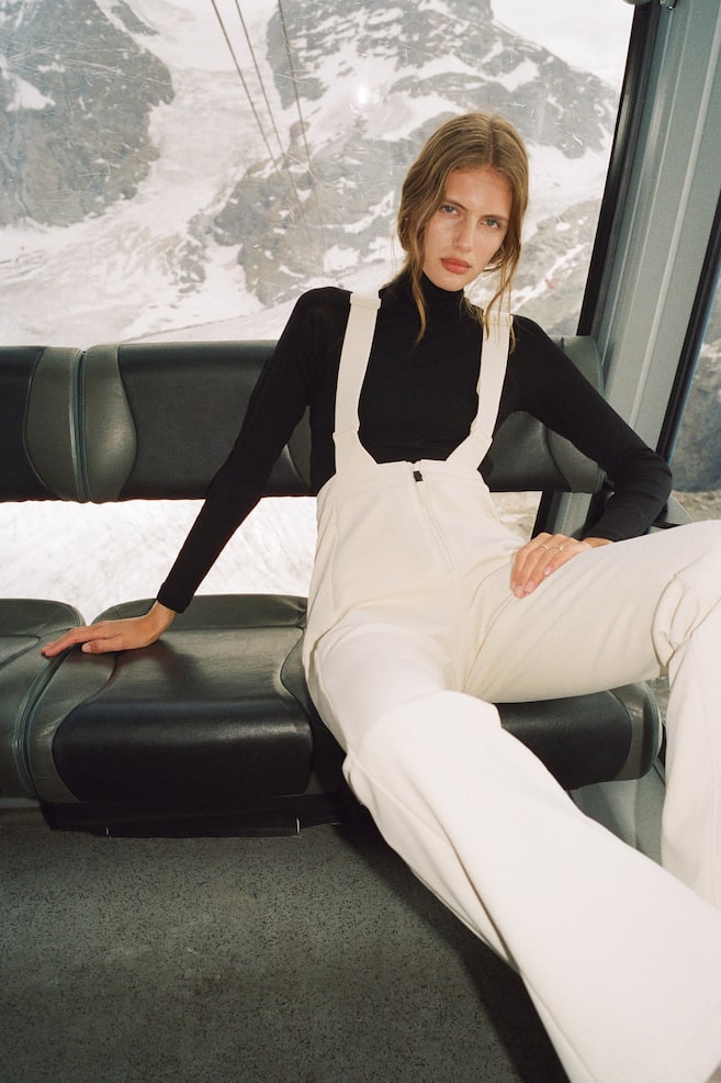 Water-repellent ski trousers - Cream/Black/Dusty burgundy/Coffee bean brown/Aubergine purple - 2