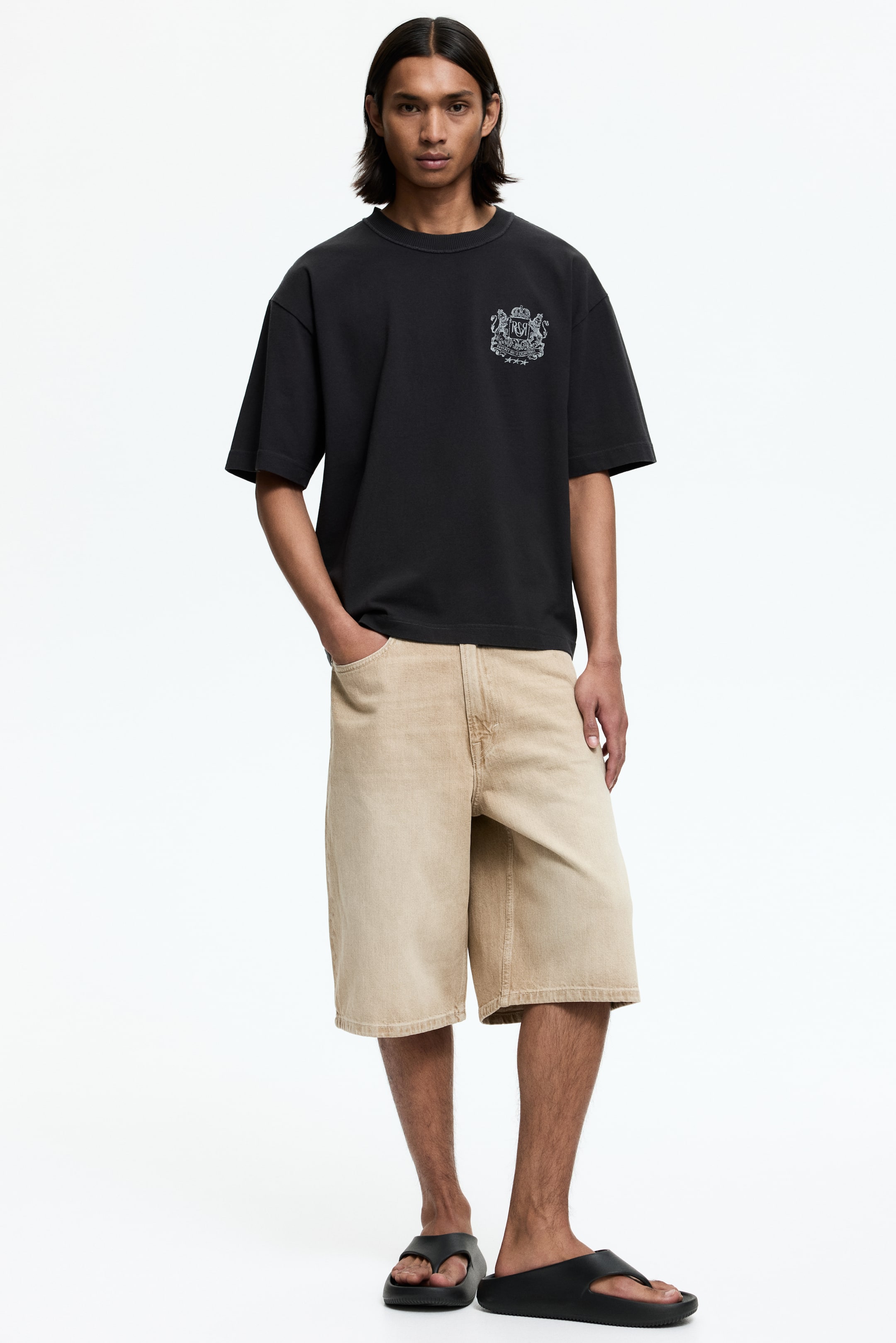 Мужские футболки H&M Loose-Fit Printed T-Shirt — фото 7