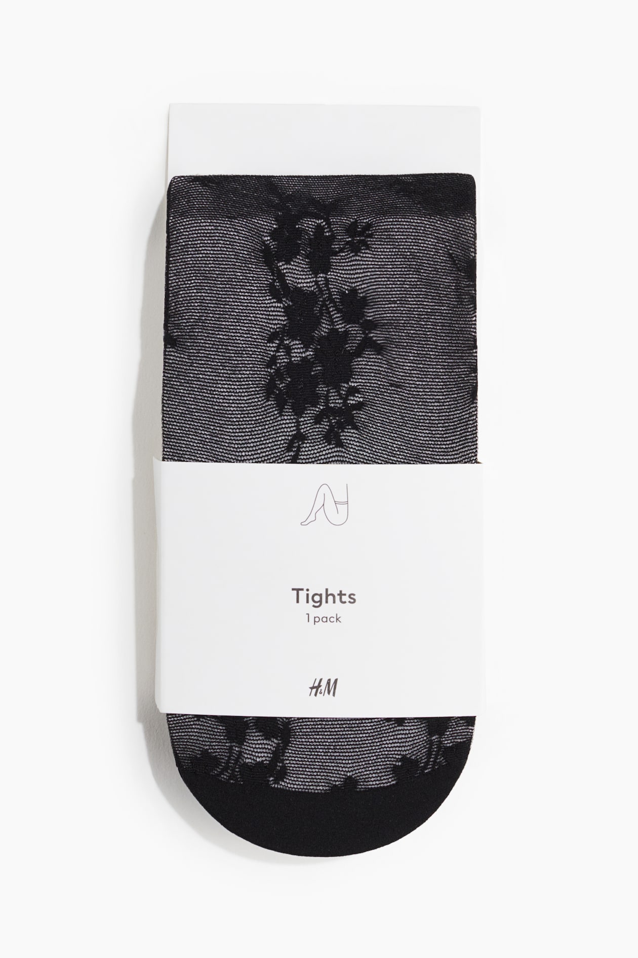 Patterned tights - Black/Floral - Ladies | H&M GB
