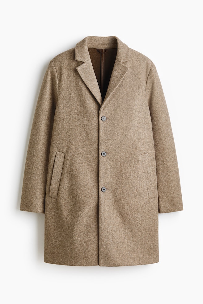 Single-breasted coat - Beige - 1