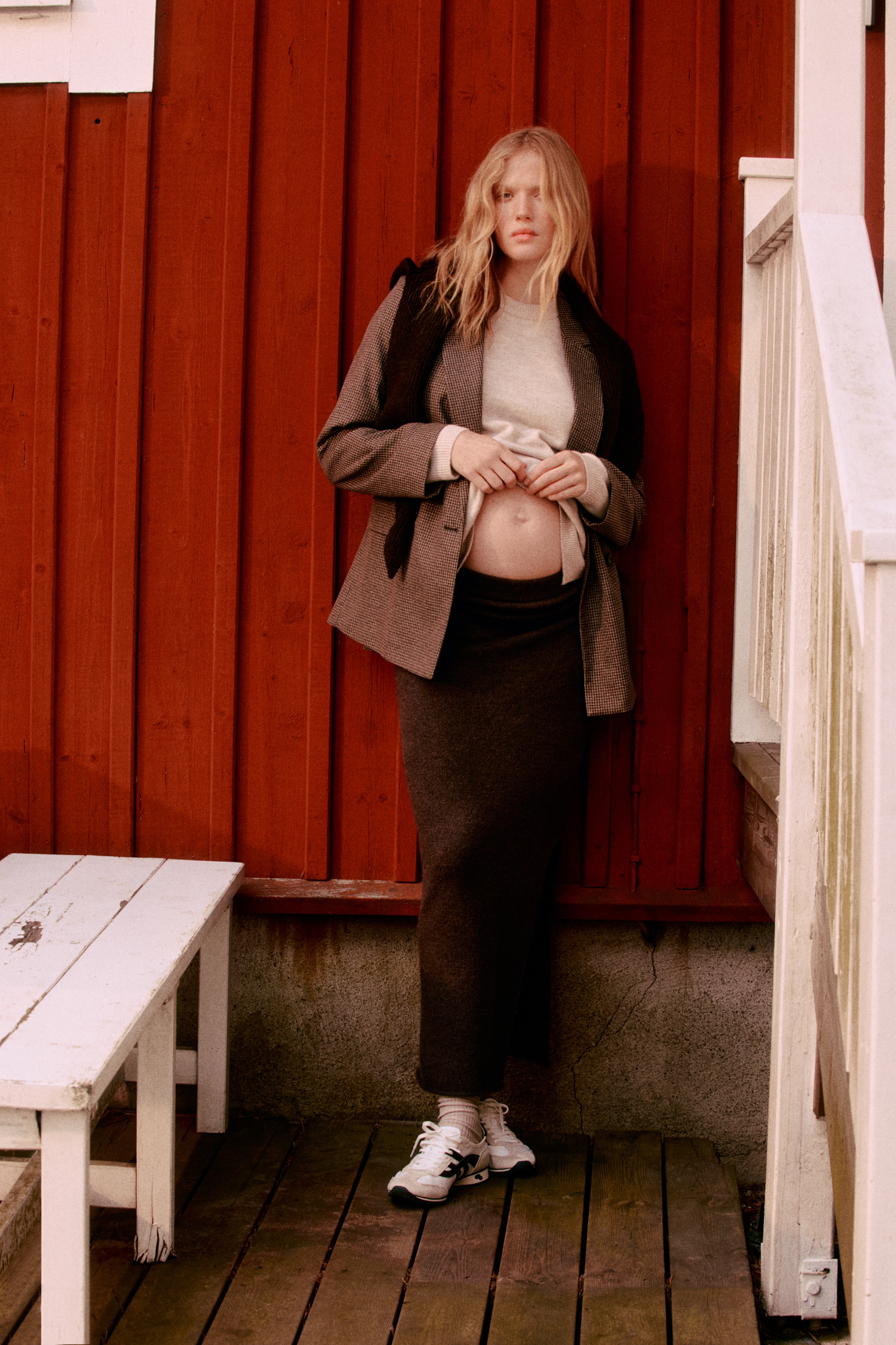 D*N様 Layered Knit Skirt（brown） MAMA Knit Skirt - Brown - Ladies | H&M US