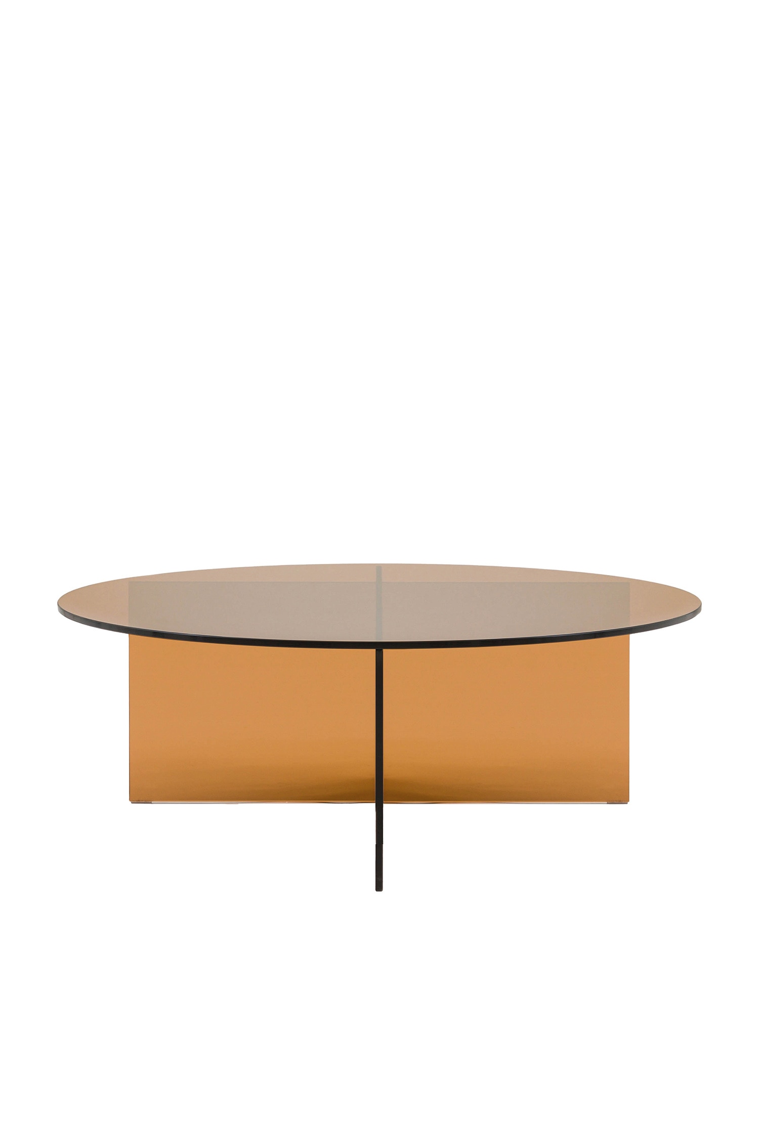 Glass Coffee Table - Brown/Grey
