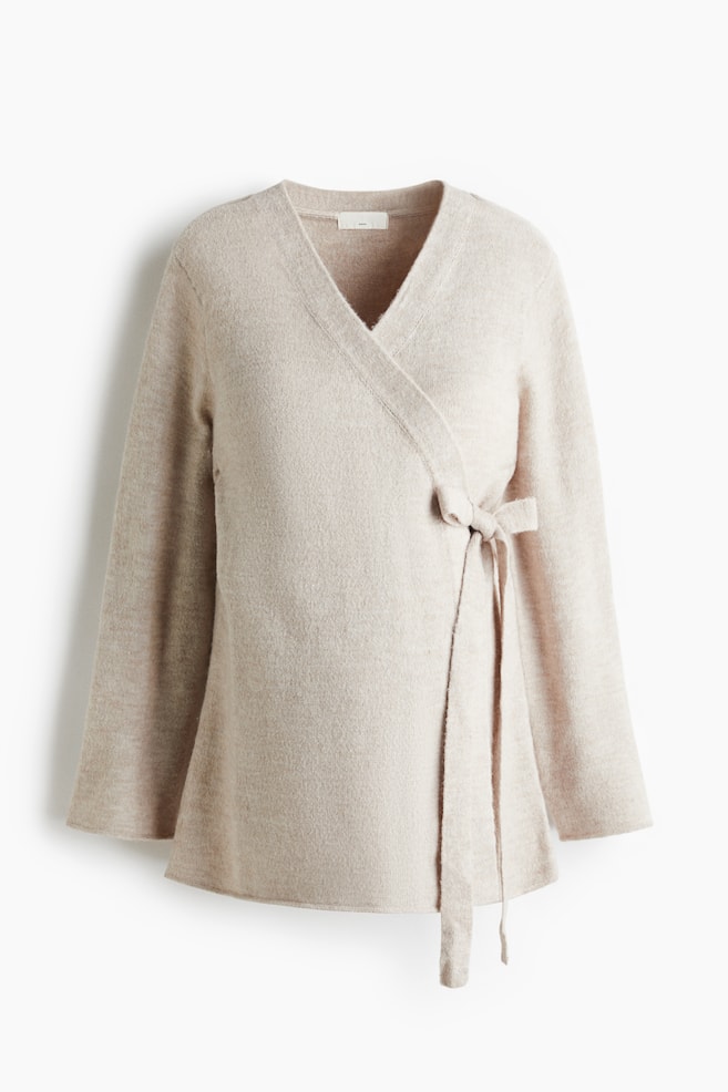 MAMA Cardigan Before & After - Bej-deschis melanj/Crem - 1