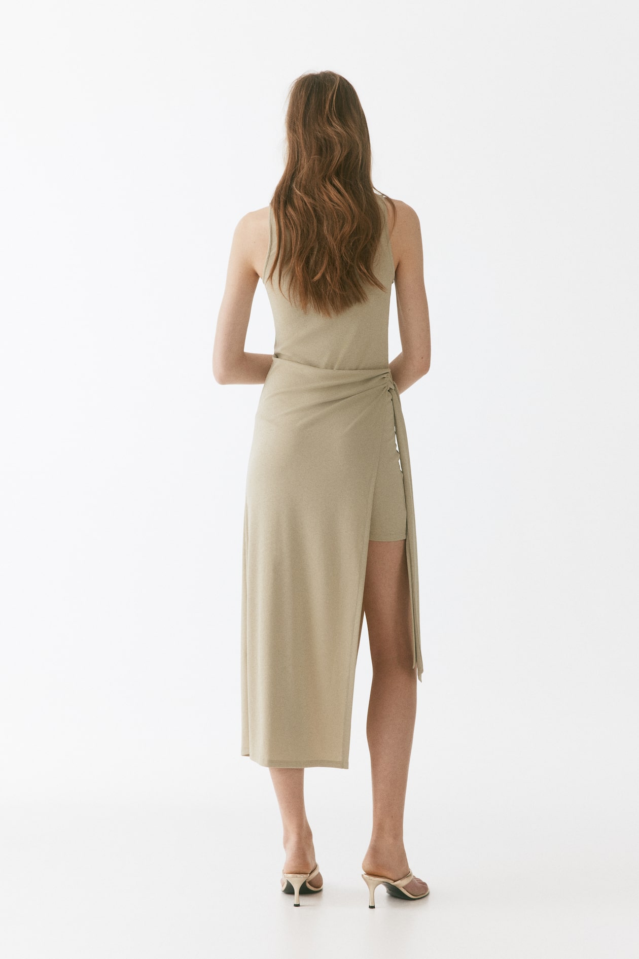 Skirt-Panel Ribbed Dress - image 5