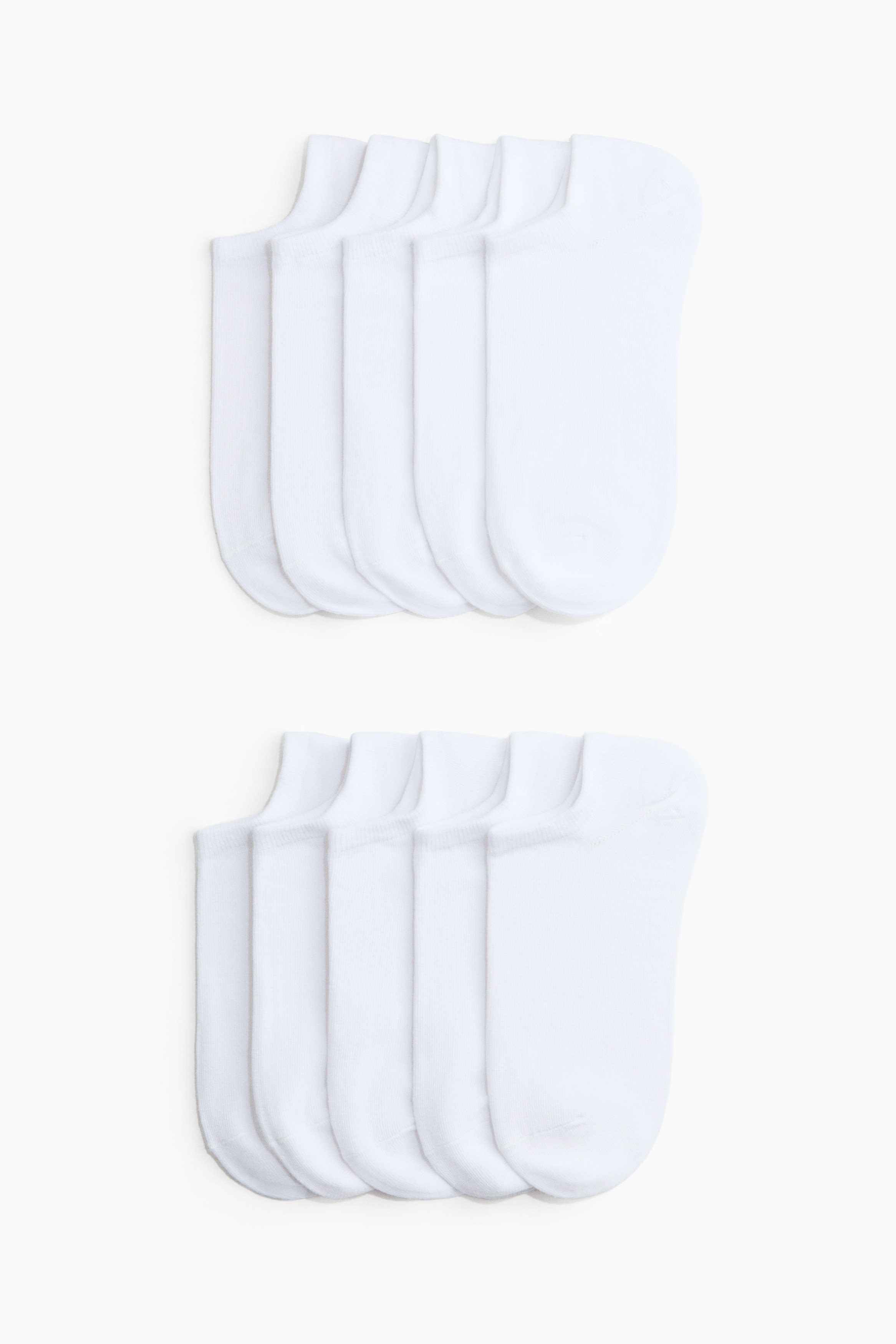 H & M - 10er-Pack Sneakersocken - Weiß - Herren