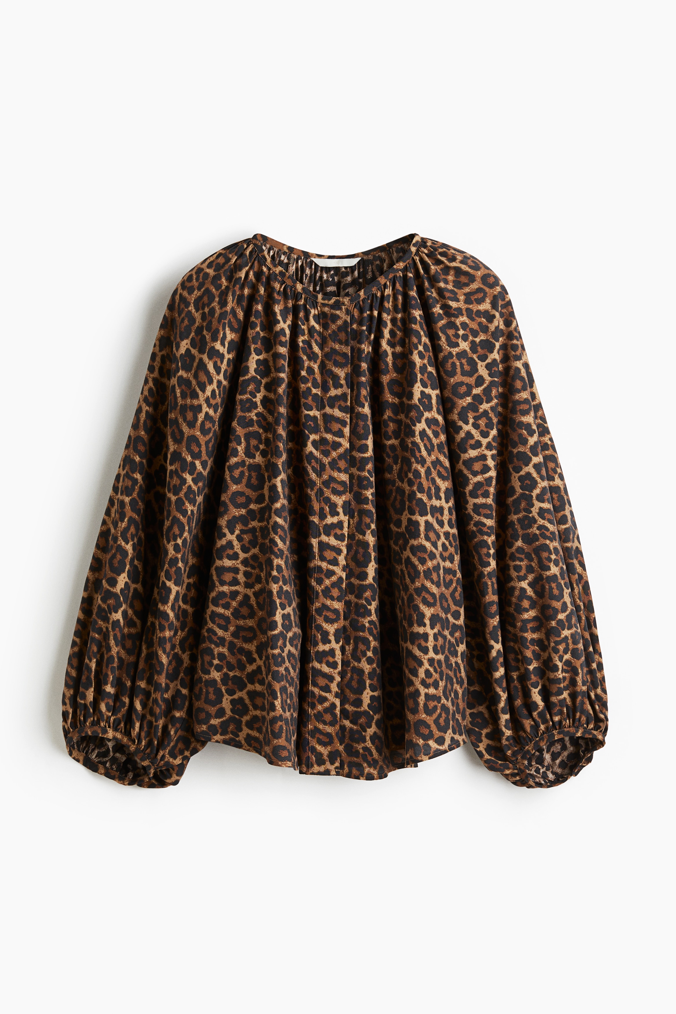 Blouse oversize - Beige/imprimé léopard