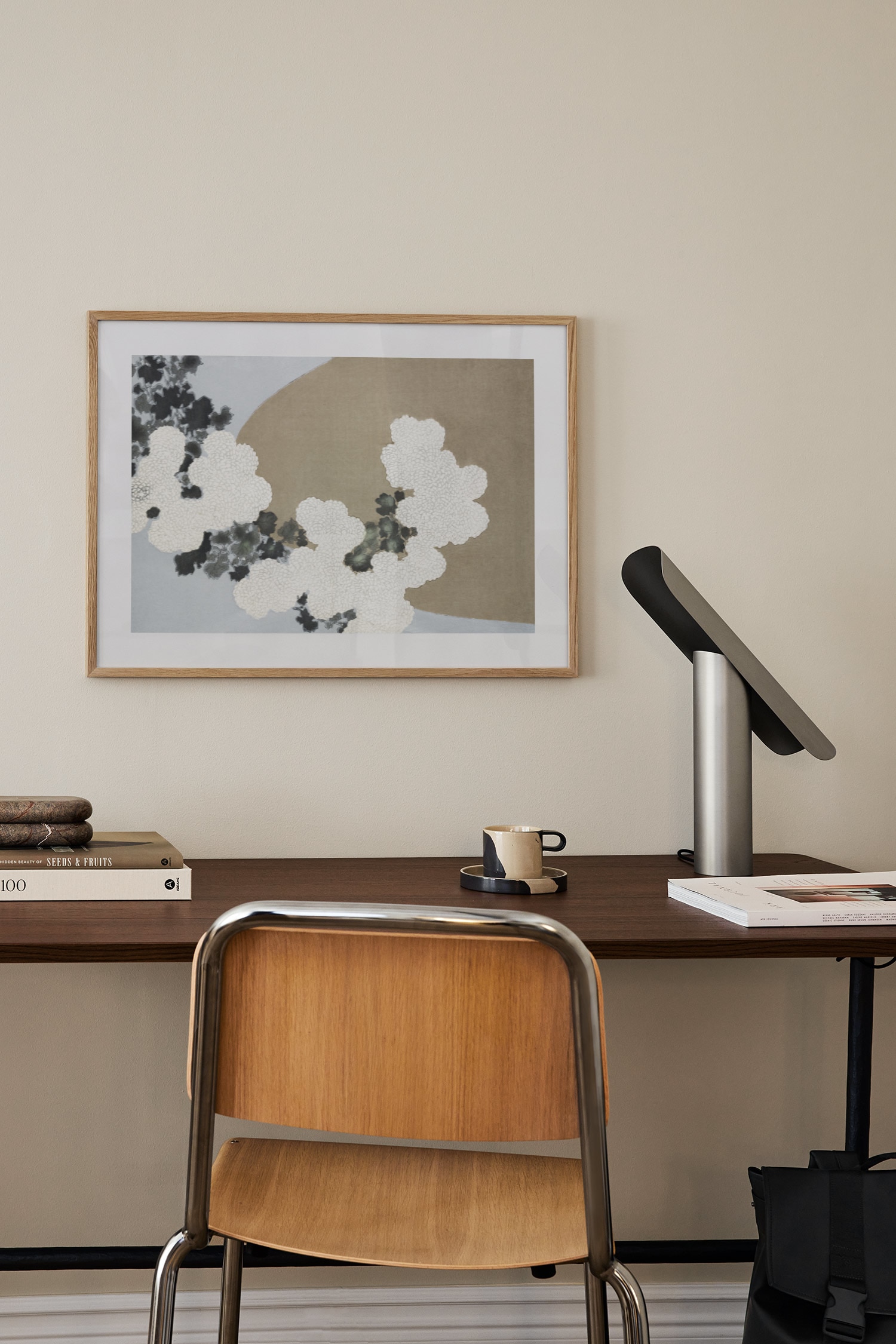 Blossom Momoyogusa Plakat - Beige/hvid