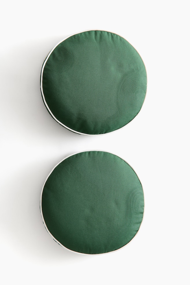 2-pack outdoor seat cushions - Dark green/Blue - 1