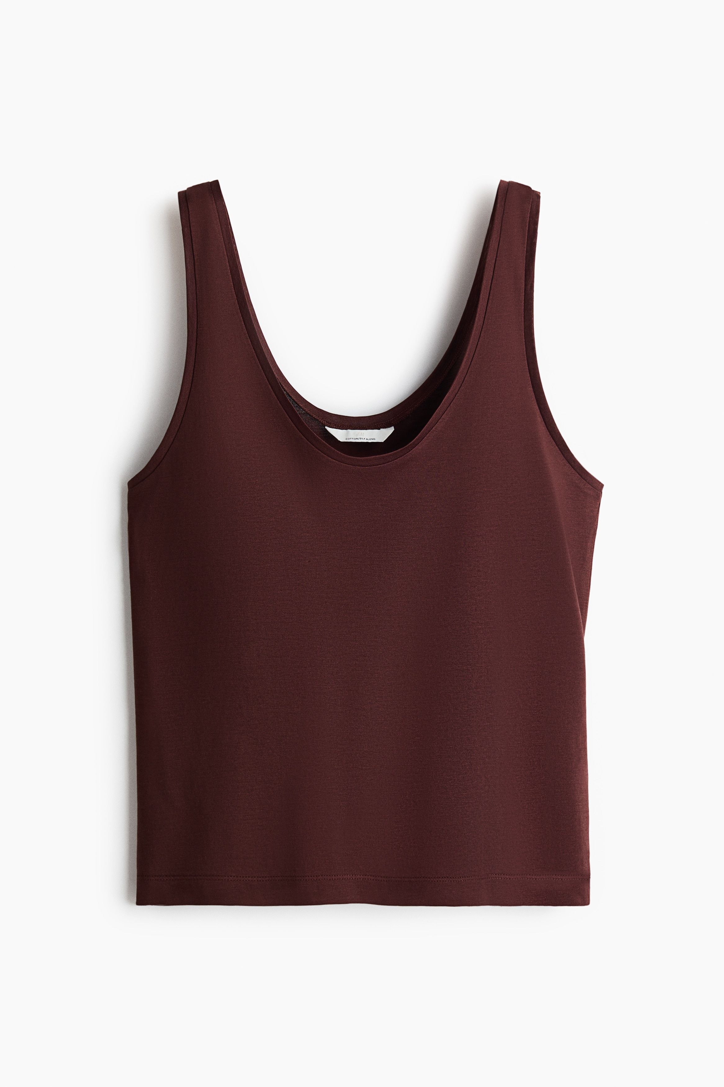 Canotta in misto seta - Marrone ruggine/Crema/Nero/Lilla